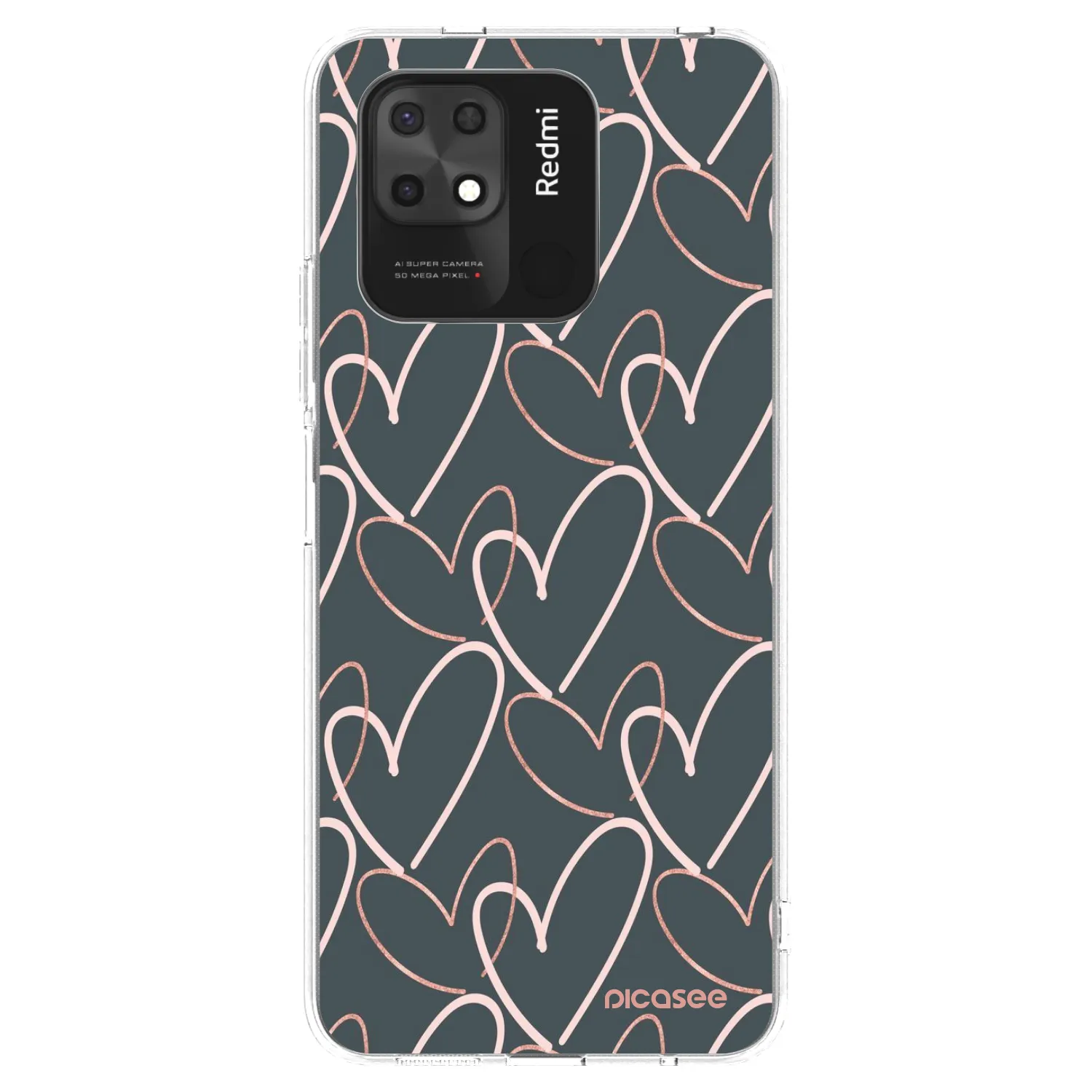 Picasee διαφανής θήκη σιλικόνης Xiaomi Redmi 10C - Lots of love