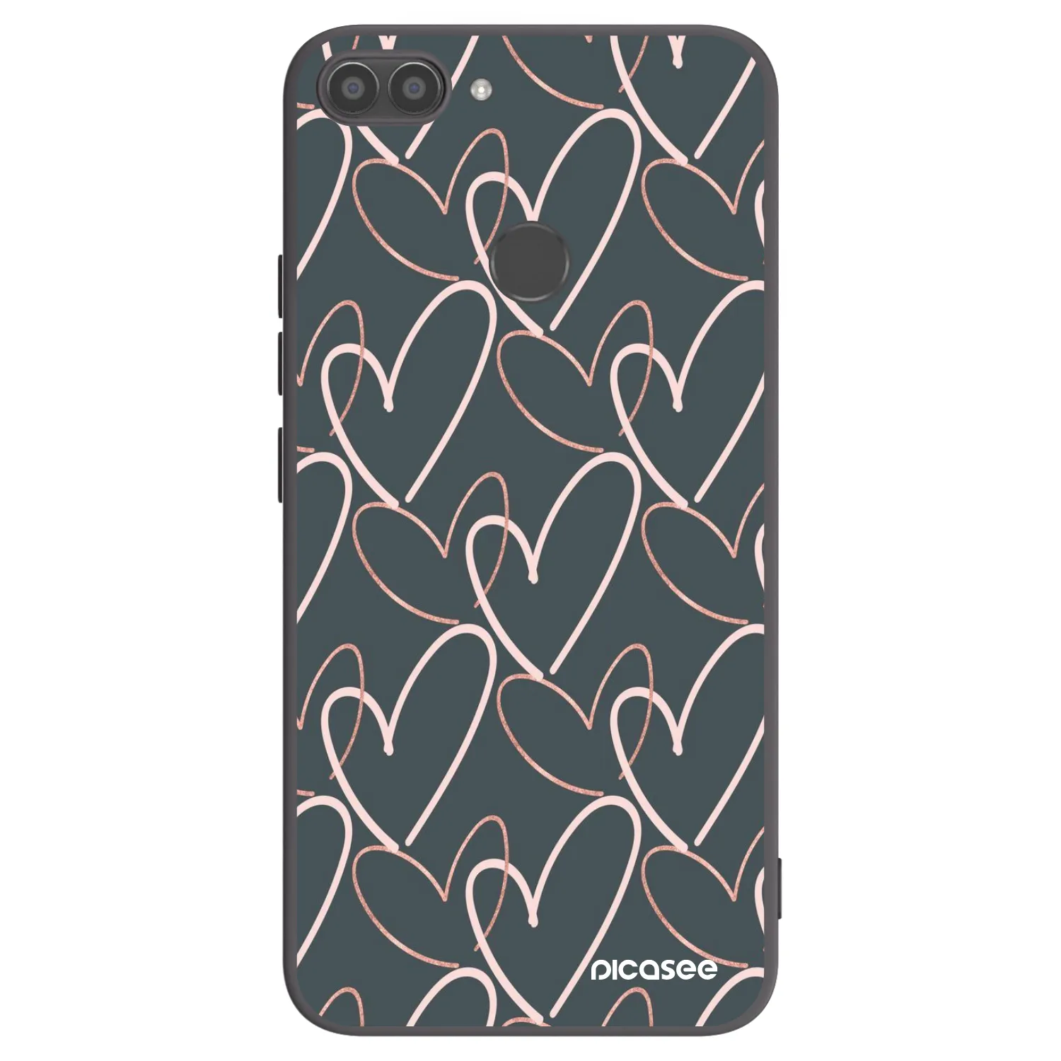 Picasee Μαύρη θήκη σιλικόνης για Huawei P Smart - Lots of love