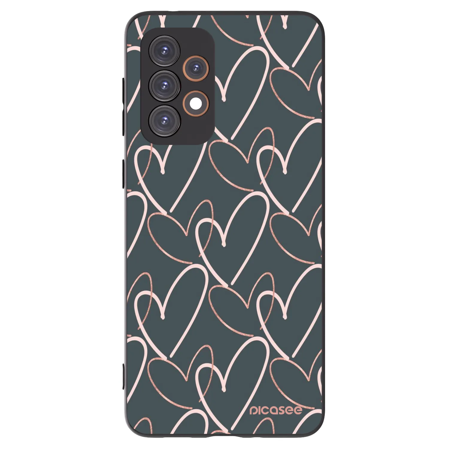 Picasee Μαύρη θήκη σιλικόνης για Samsung Galaxy A33 5G A336 - Lots of love