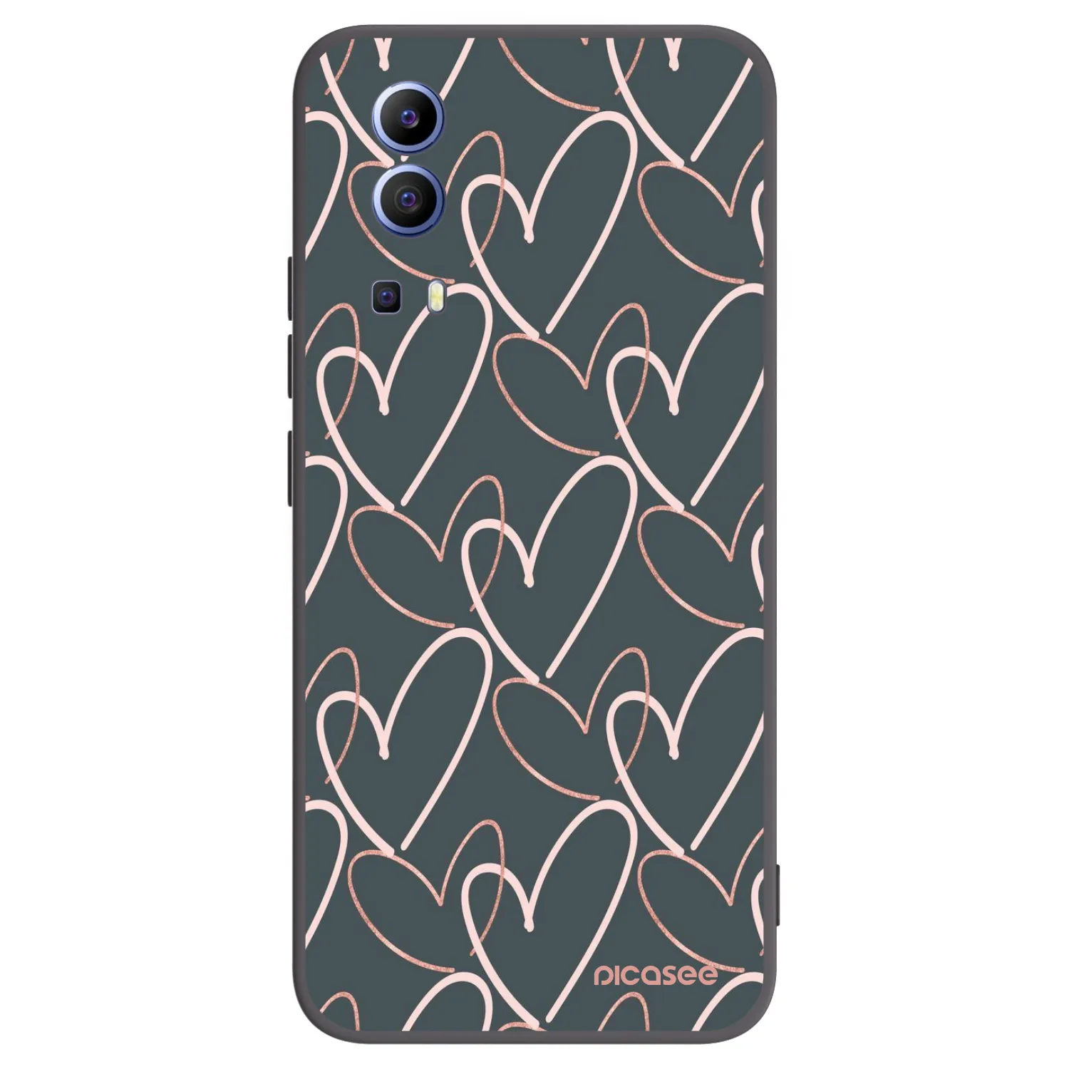 Picasee Μαύρη θήκη σιλικόνης για Vivo Y52 5G - Lots of love