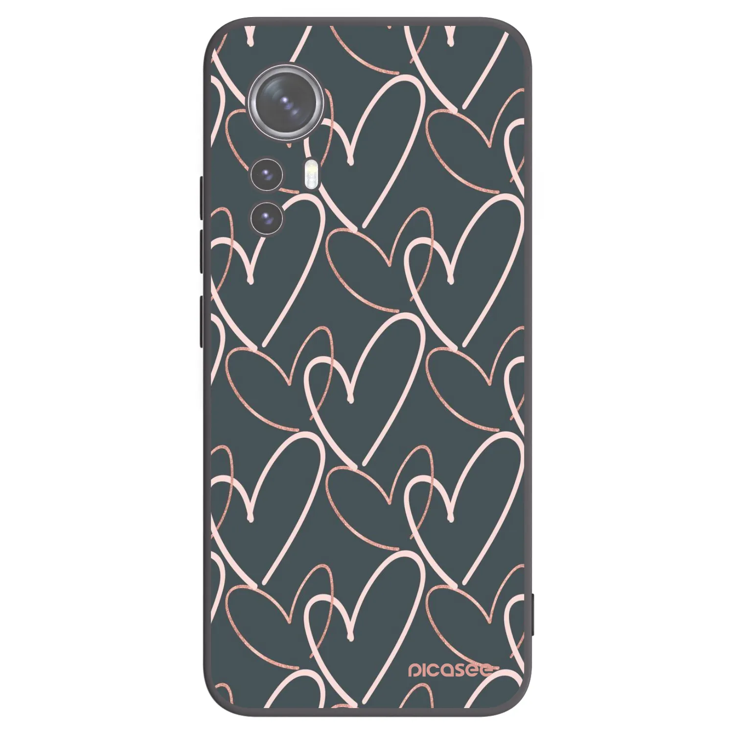 Picasee Μαύρη θήκη σιλικόνης για Xiaomi 12X - Lots of love