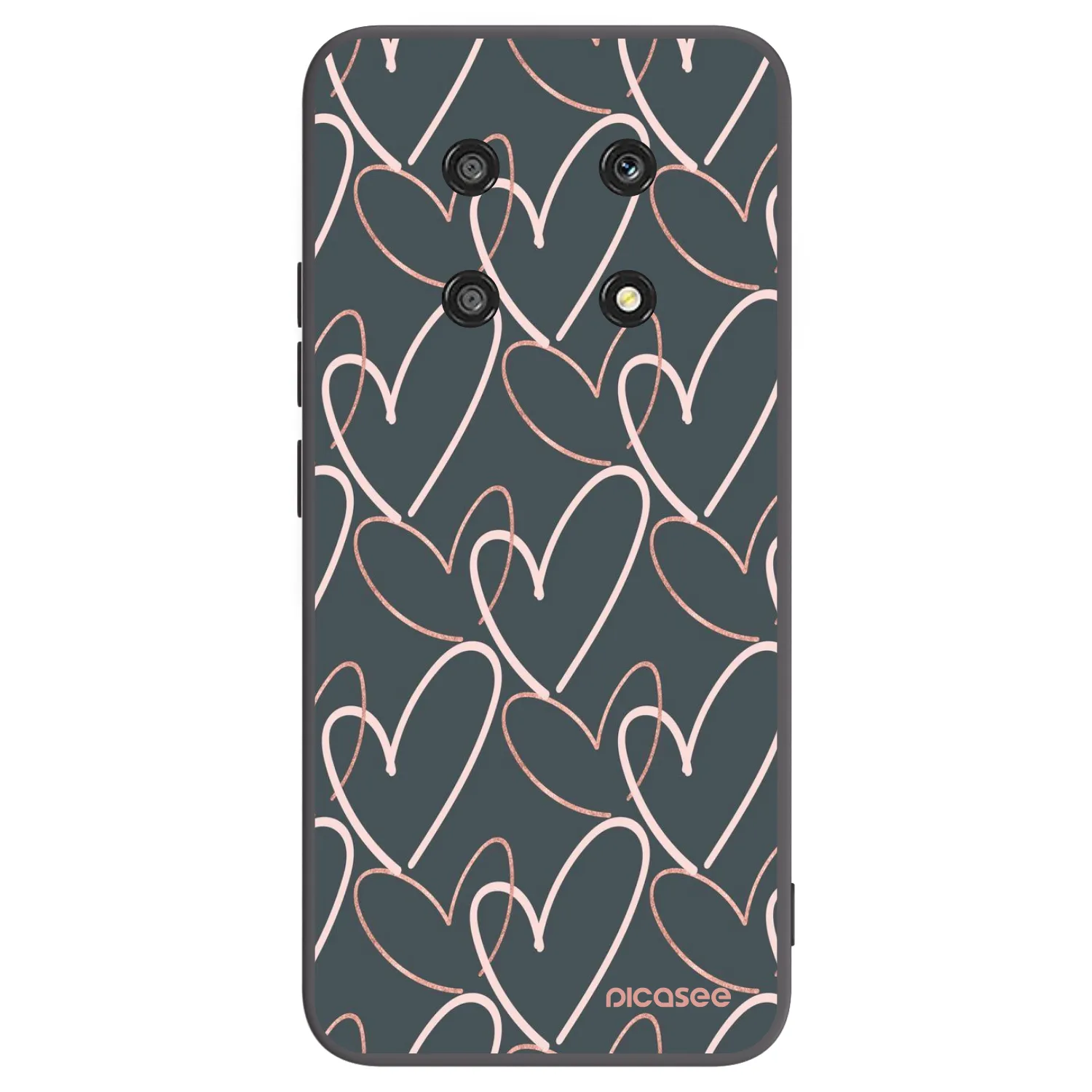 Picasee Μαύρη θήκη σιλικόνης για Honor Magic4 Lite 5G - Lots of love