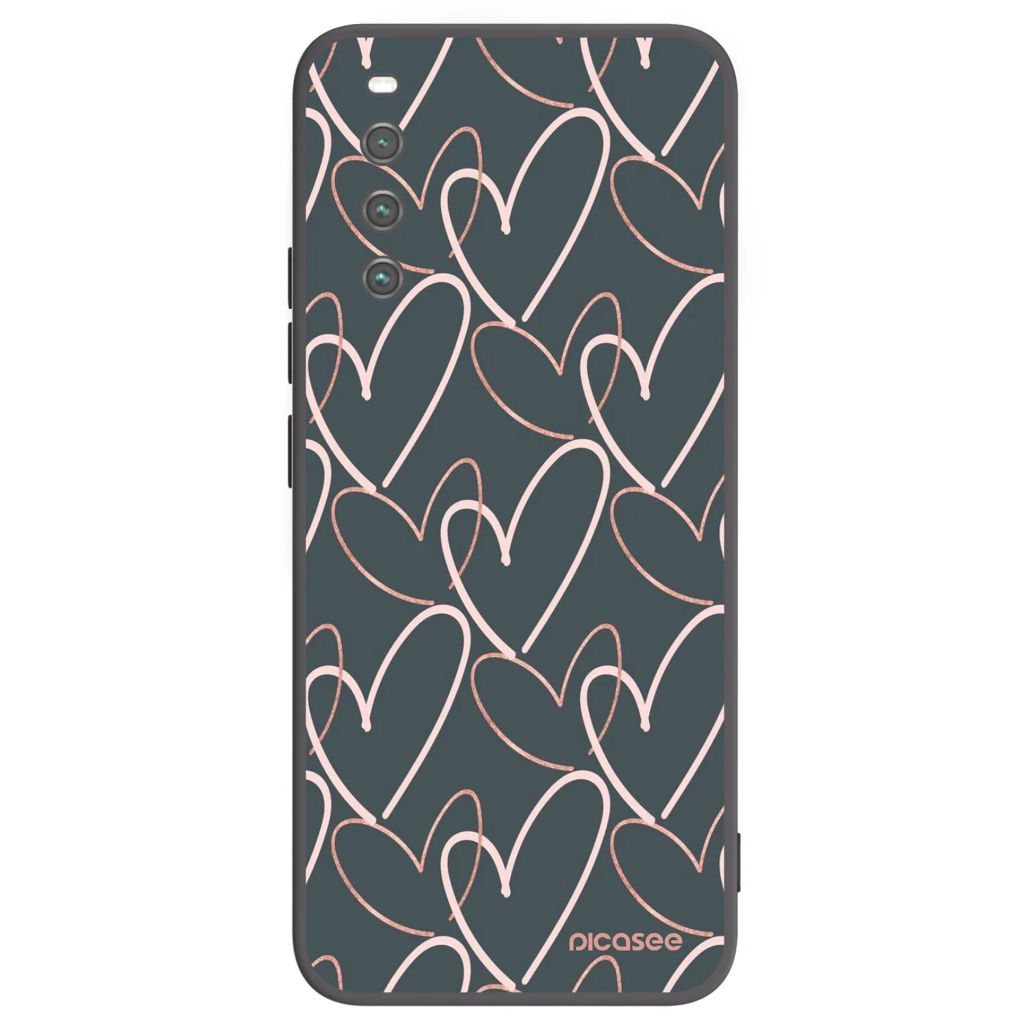 Picasee Μαύρη θήκη σιλικόνης για Sony Xperia 10 IV 5G - Lots of love