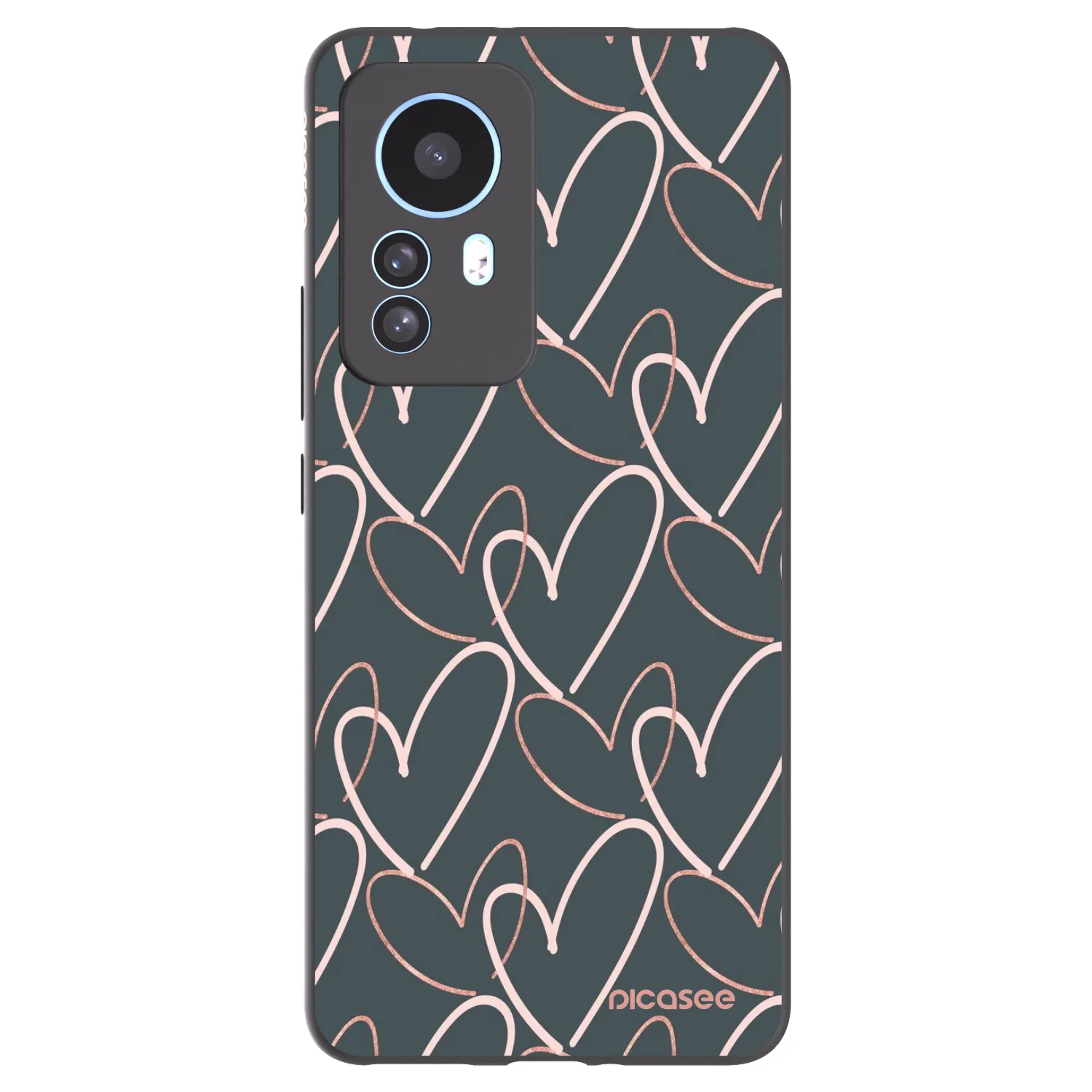 Picasee Μαύρη θήκη σιλικόνης για Xiaomi 12T - Lots of love