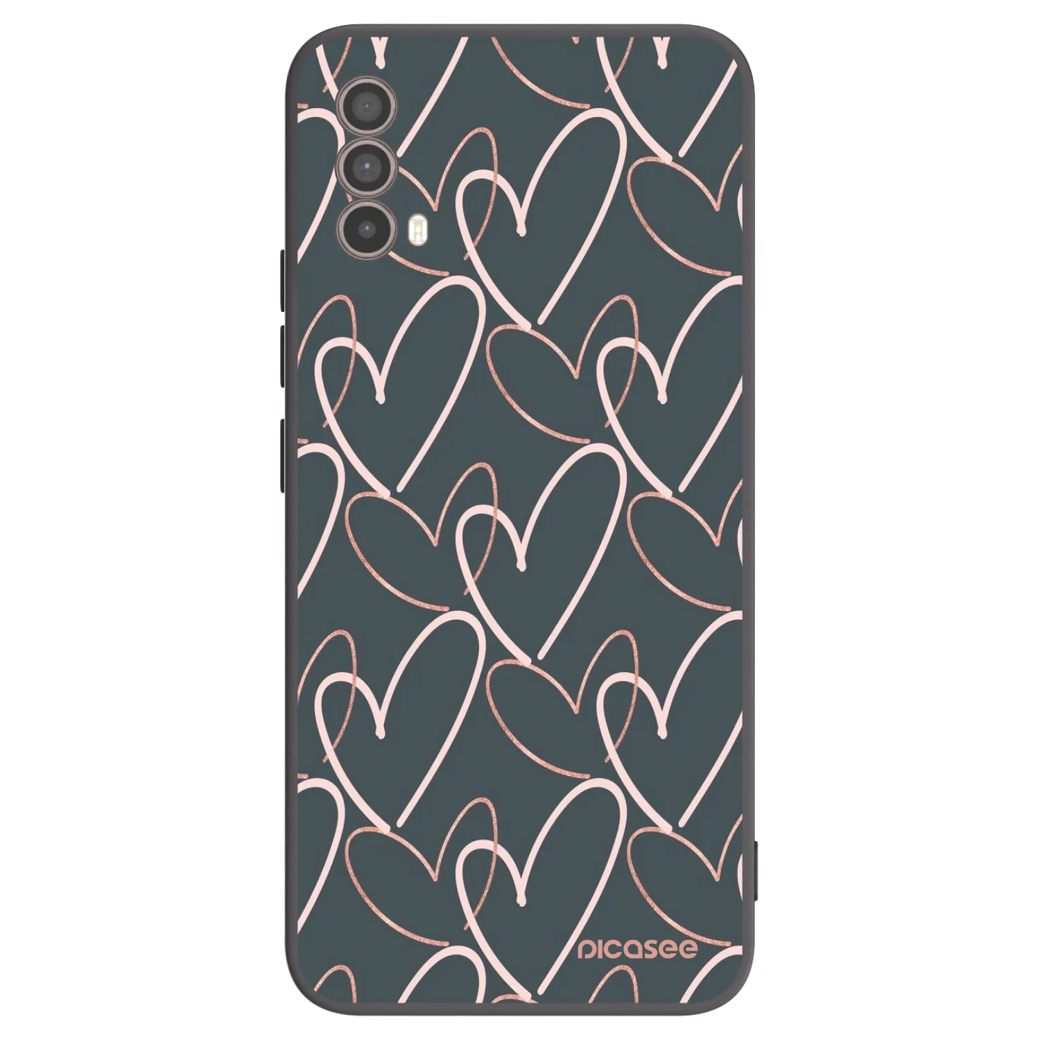 Picasee Μαύρη θήκη σιλικόνης για Motorola Moto E40 - Lots of love