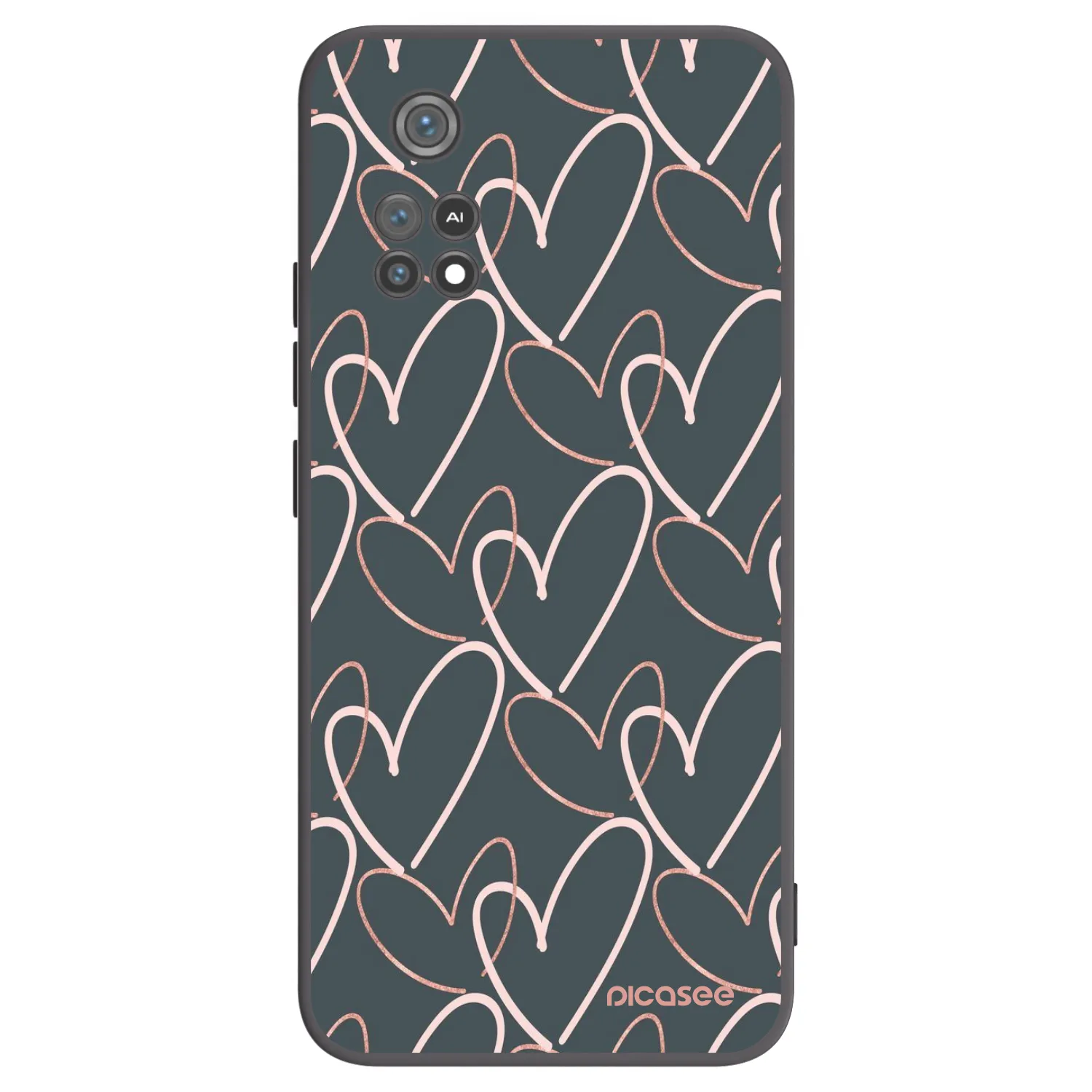 Picasee Μαύρη θήκη σιλικόνης για Xiaomi Poco M4 Pro - Lots of love