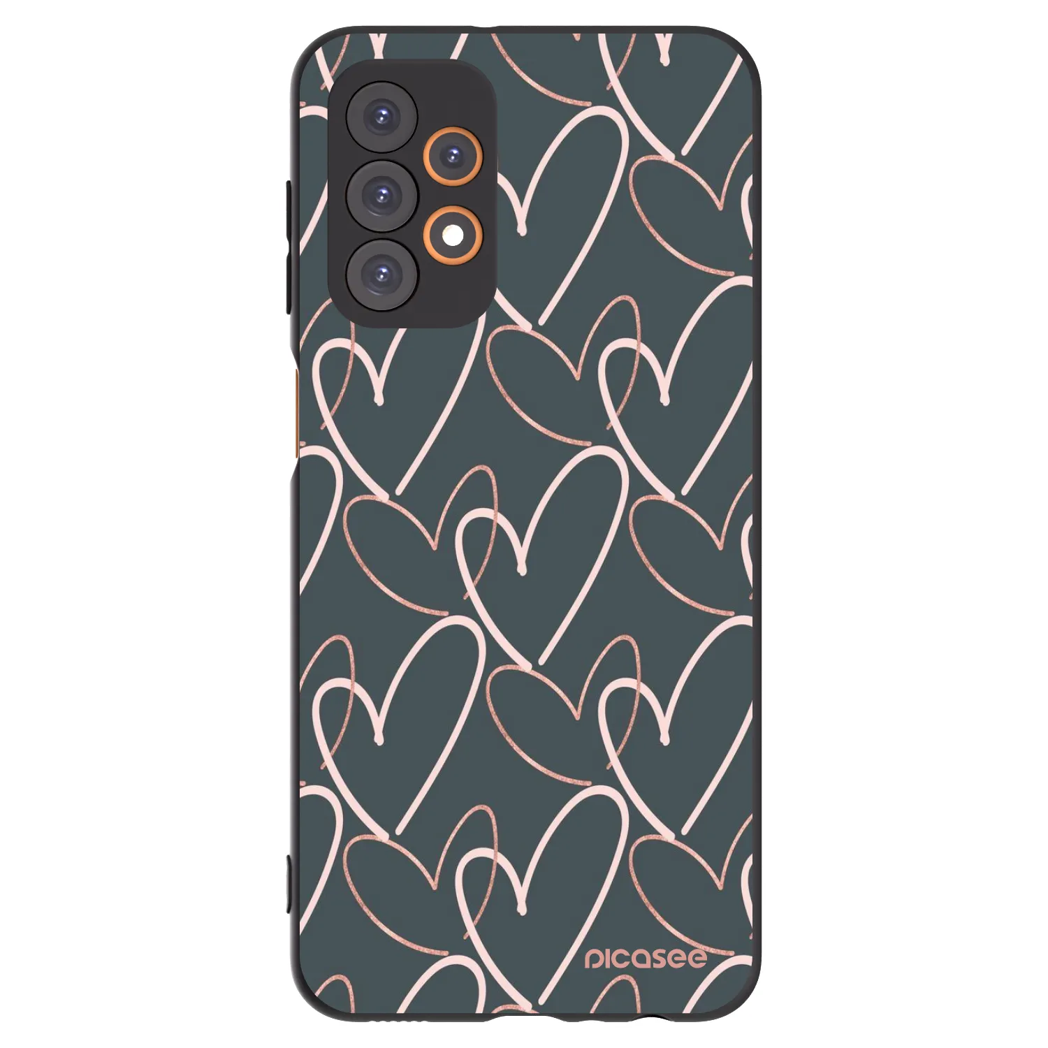 Picasee Μαύρη θήκη σιλικόνης για Samsung Galaxy A23 A236B 5G - Lots of love