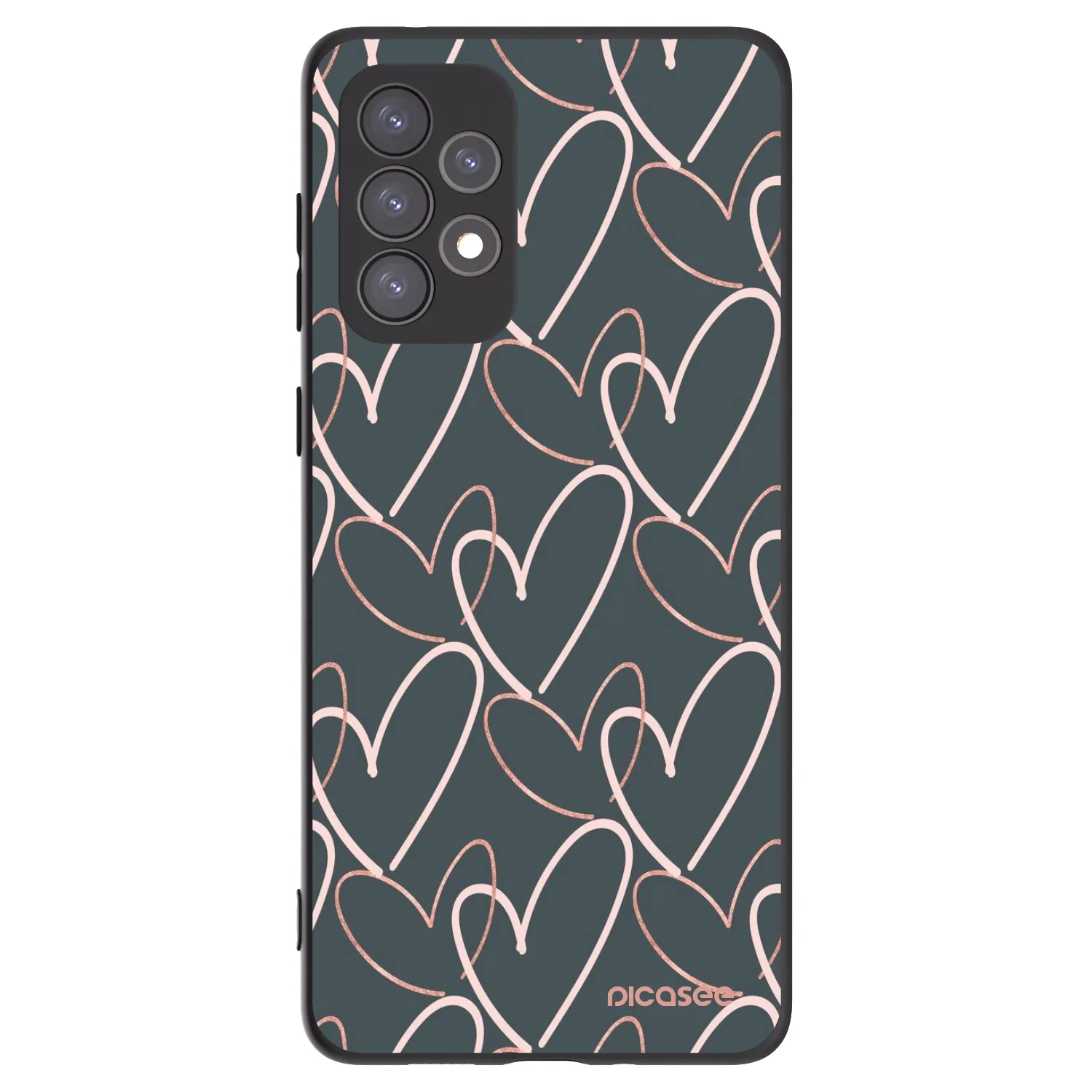 Picasee Μαύρη θήκη σιλικόνης για Samsung Galaxy A73 5G - Lots of love