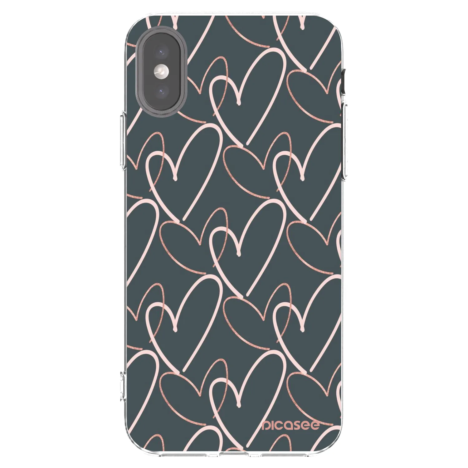 Picasee διαφανής θήκη σιλικόνης Apple iPhone X/XS - Lots of love