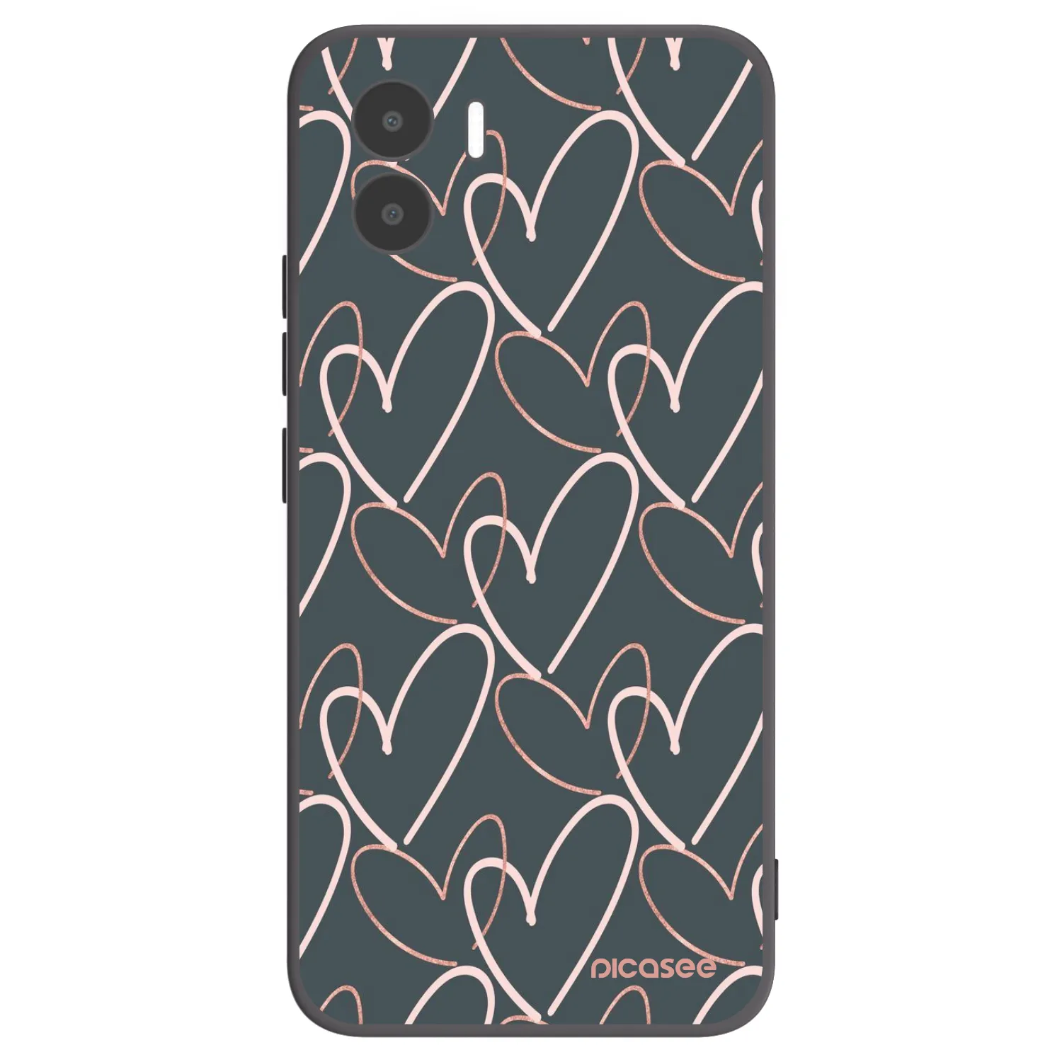 Picasee Μαύρη θήκη σιλικόνης για Xiaomi Redmi A1 - Lots of love