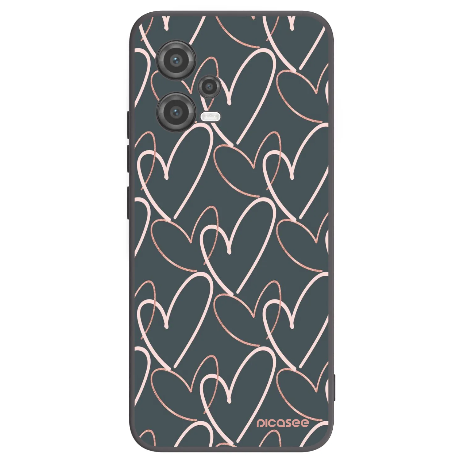 Picasee Μαύρη θήκη σιλικόνης για Xiaomi Poco X5 - Lots of love