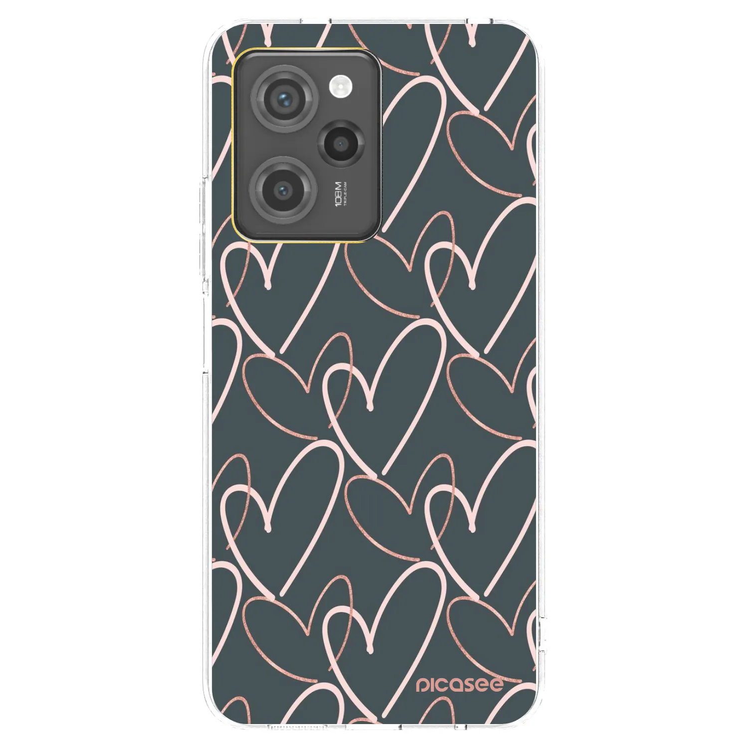 Picasee Μαύρη θήκη σιλικόνης για Xiaomi Poco X5 Pro - Lots of love