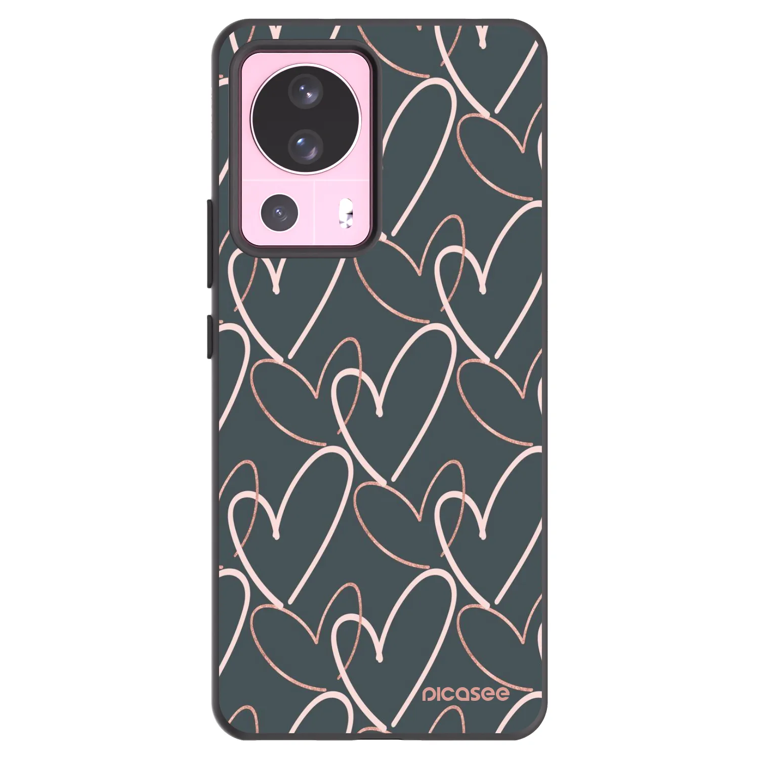 Picasee Μαύρη θήκη σιλικόνης για Xiaomi 13 Lite - Lots of love