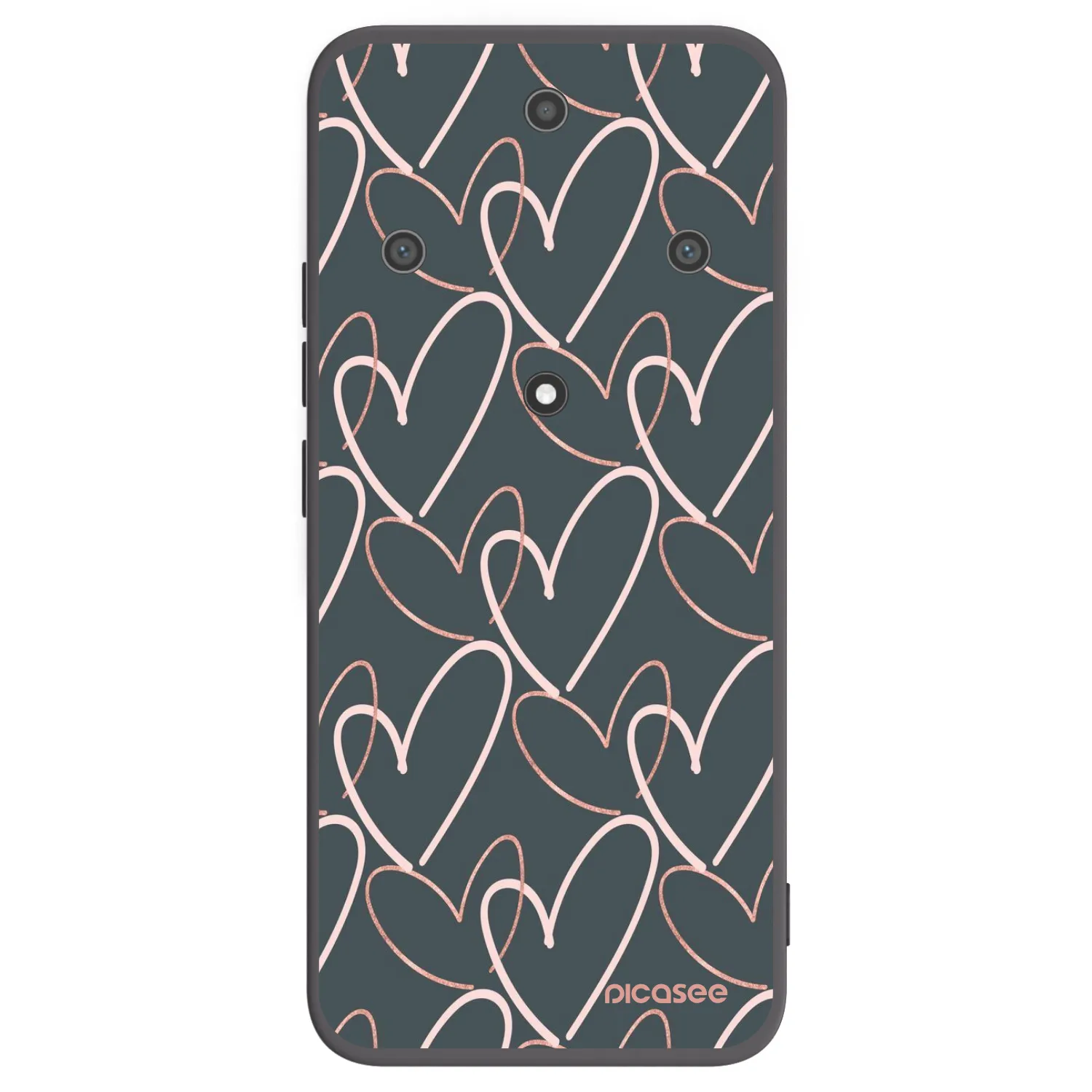 Picasee Μαύρη θήκη σιλικόνης για Honor Magic5 Lite 5G - Lots of love