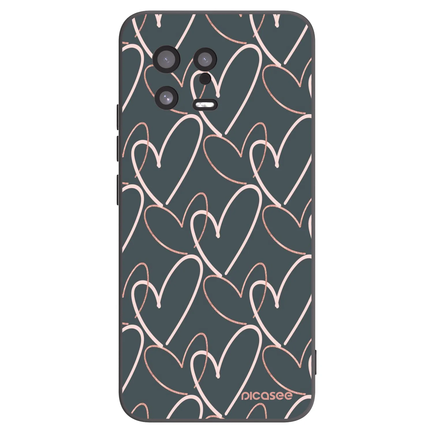 Picasee Μαύρη θήκη σιλικόνης για Xiaomi 13 - Lots of love