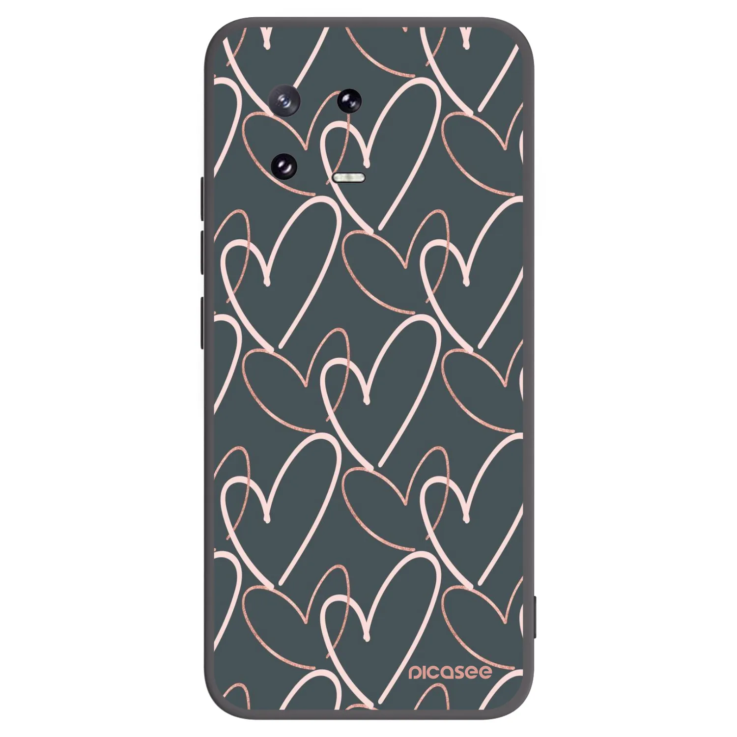 Picasee Μαύρη θήκη σιλικόνης για Xiaomi 13 Pro - Lots of love