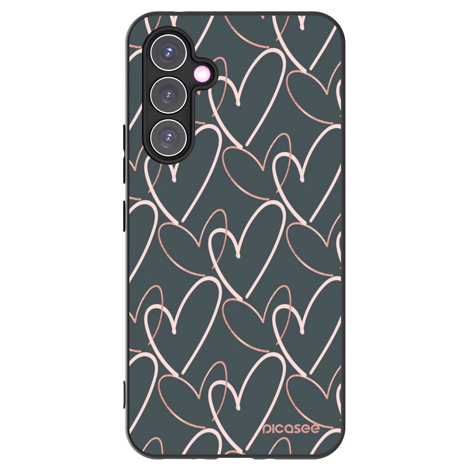 Picasee Μαύρη θήκη σιλικόνης για Samsung Galaxy A54 5G A546B - Lots of love