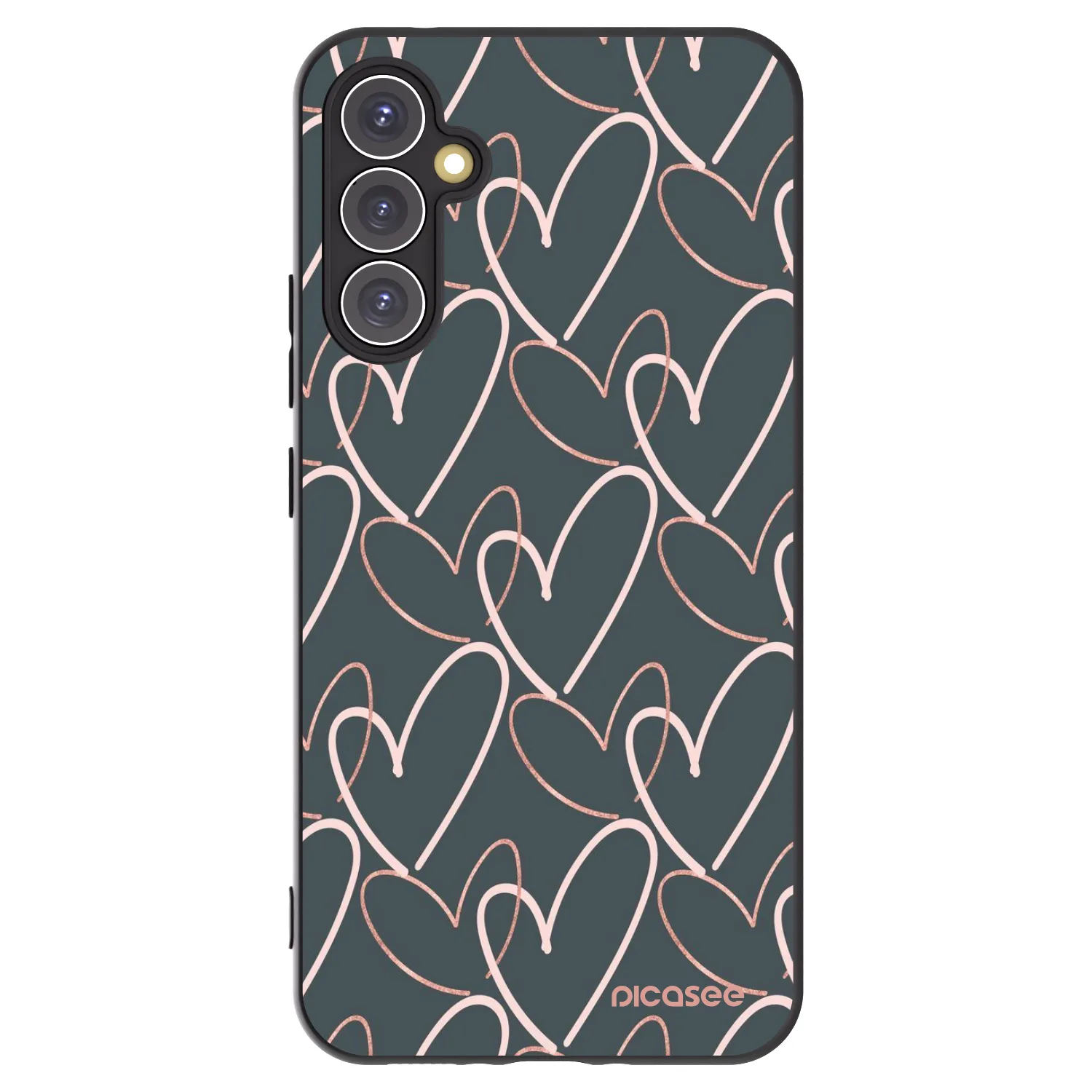 Picasee Μαύρη θήκη σιλικόνης για Samsung Galaxy A34 5G A346B - Lots of love