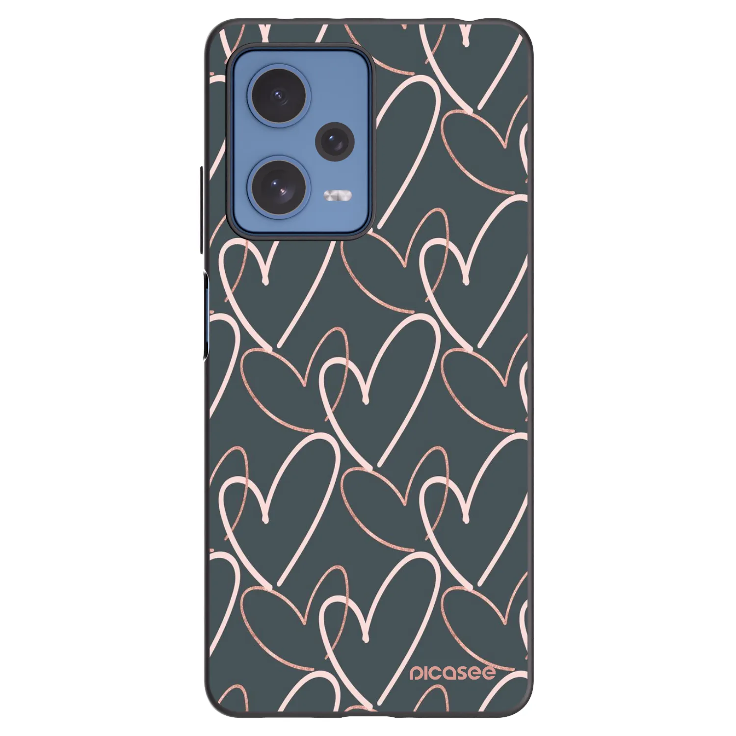 Picasee Μαύρη θήκη σιλικόνης για Xiaomi Redmi Note 12 Pro 5G - Lots of love