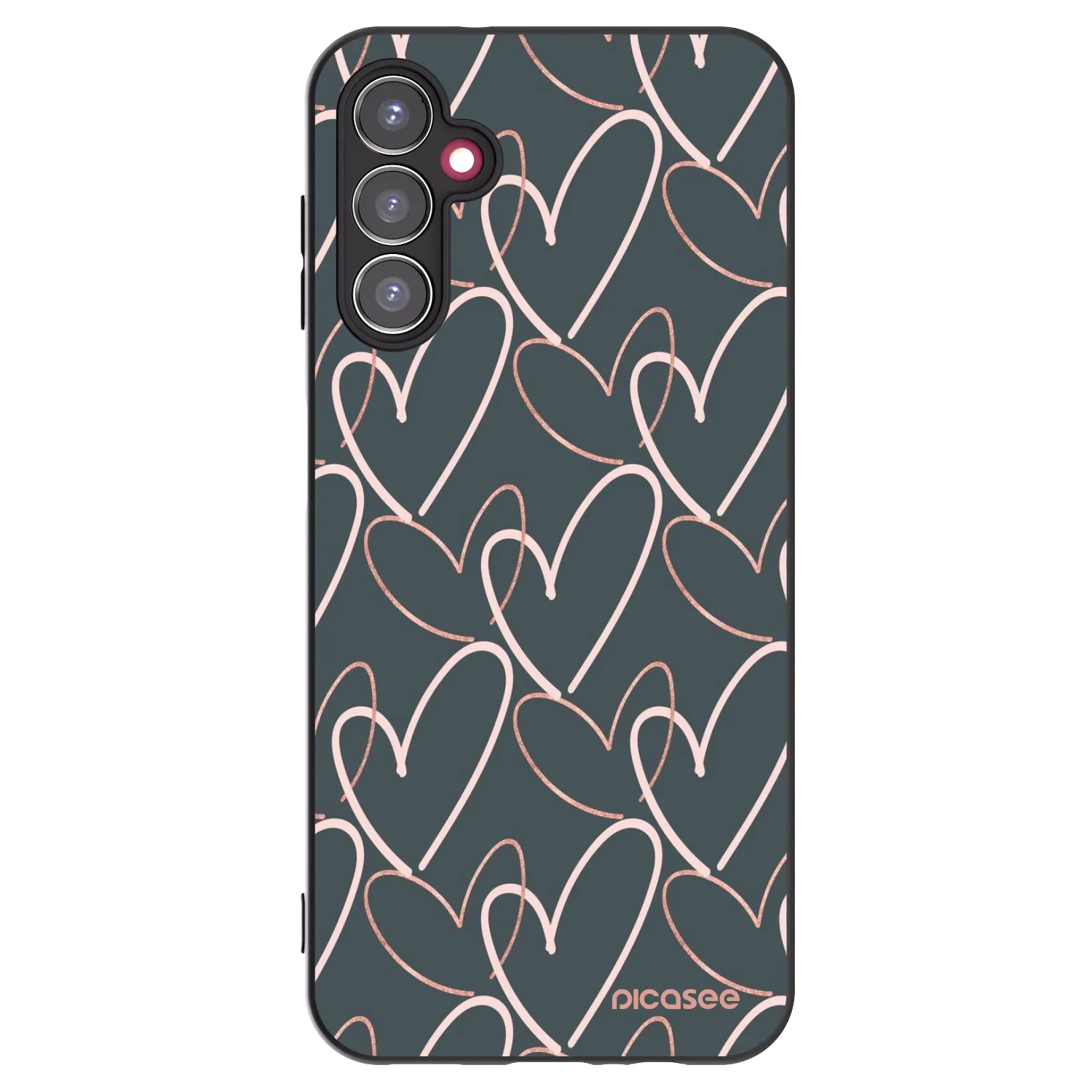 Picasee Μαύρη θήκη σιλικόνης για Samsung Galaxy A14 4G A145R - Lots of love