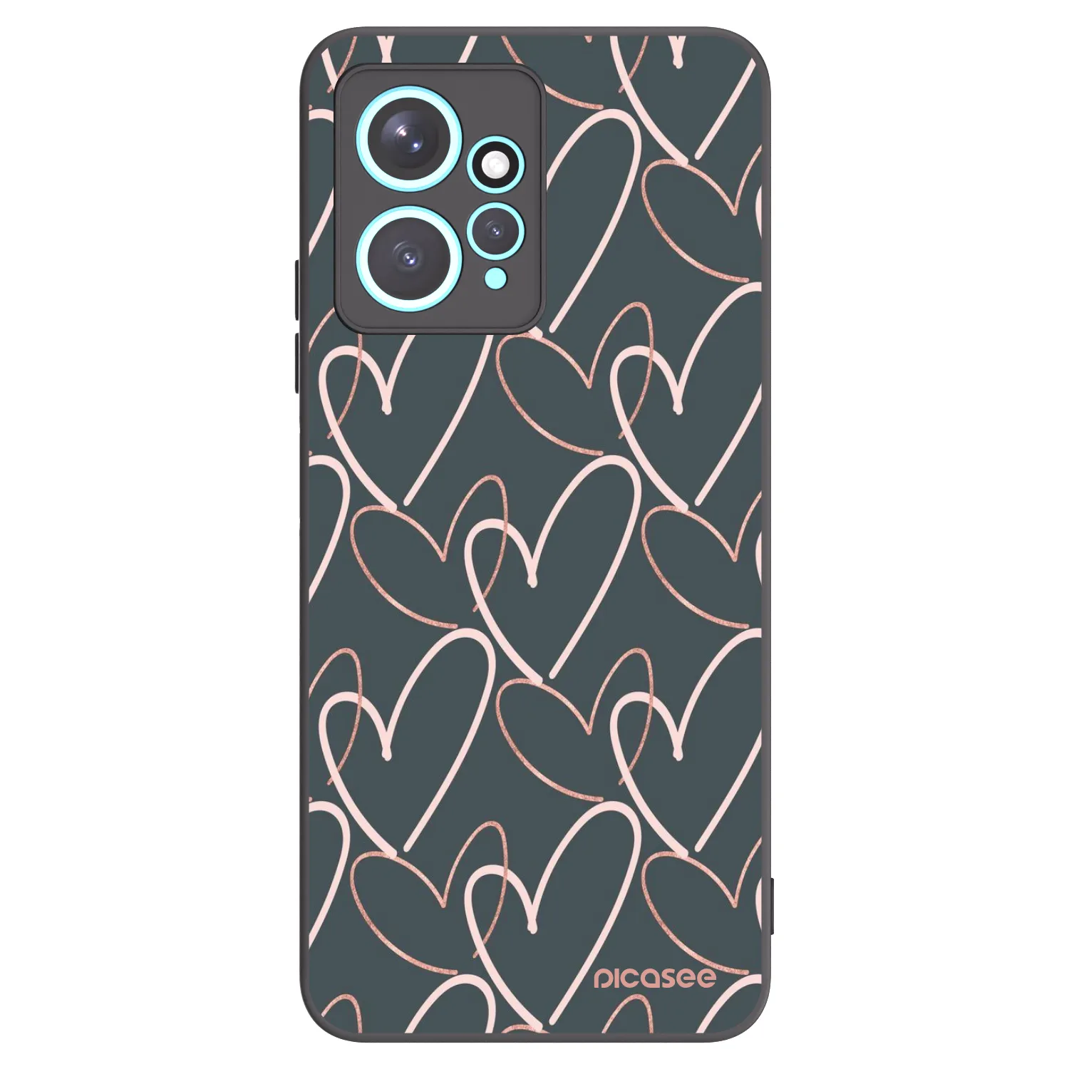 Picasee Μαύρη θήκη σιλικόνης για Xiaomi Redmi Note 12 4G - Lots of love