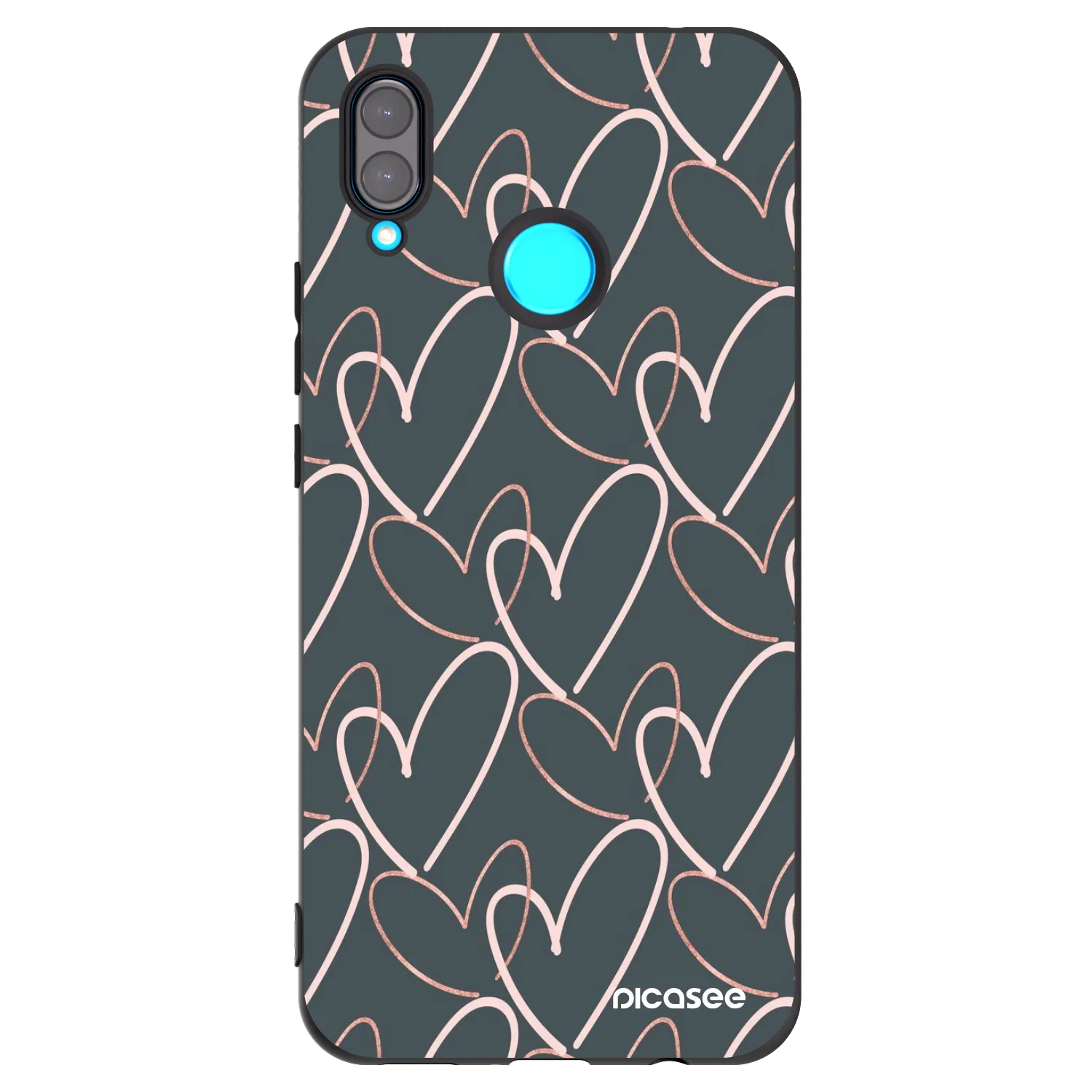 Picasee Μαύρη θήκη σιλικόνης για Huawei Nova 3 - Lots of love