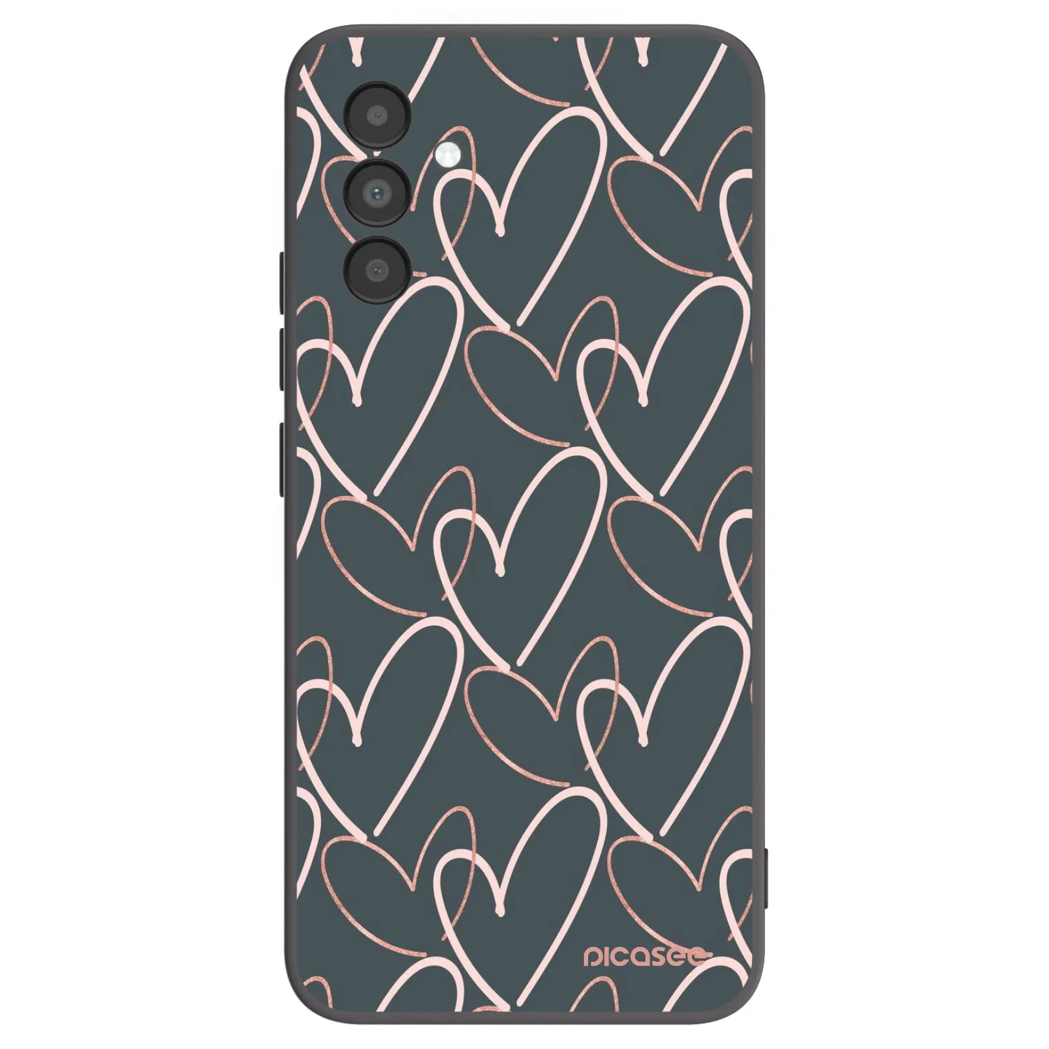 Picasee Μαύρη θήκη σιλικόνης για Samsung Galaxy A04s A047F - Lots of love