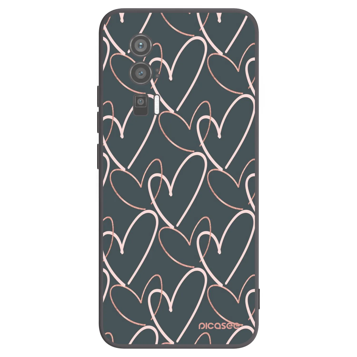 Picasee Μαύρη θήκη σιλικόνης για Xiaomi Poco F5 Pro 5G - Lots of love