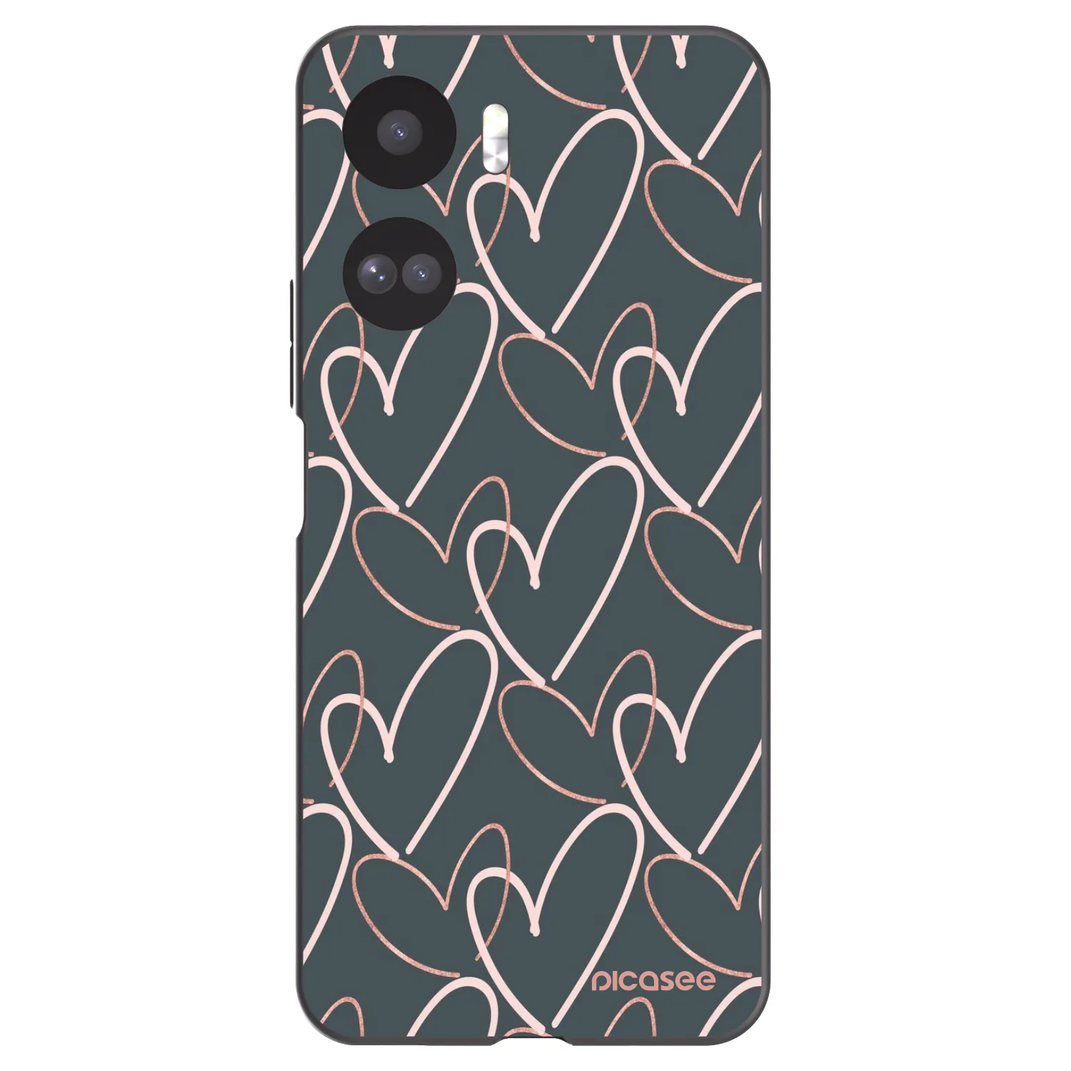 Picasee Μαύρη θήκη σιλικόνης για Honor 90 Lite 5G - Lots of love