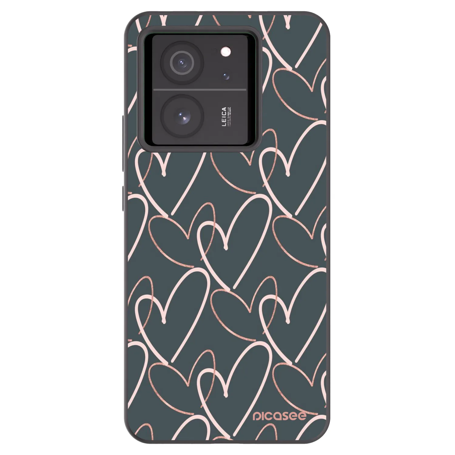 Picasee Μαύρη θήκη σιλικόνης για Xiaomi 13T Pro - Lots of love