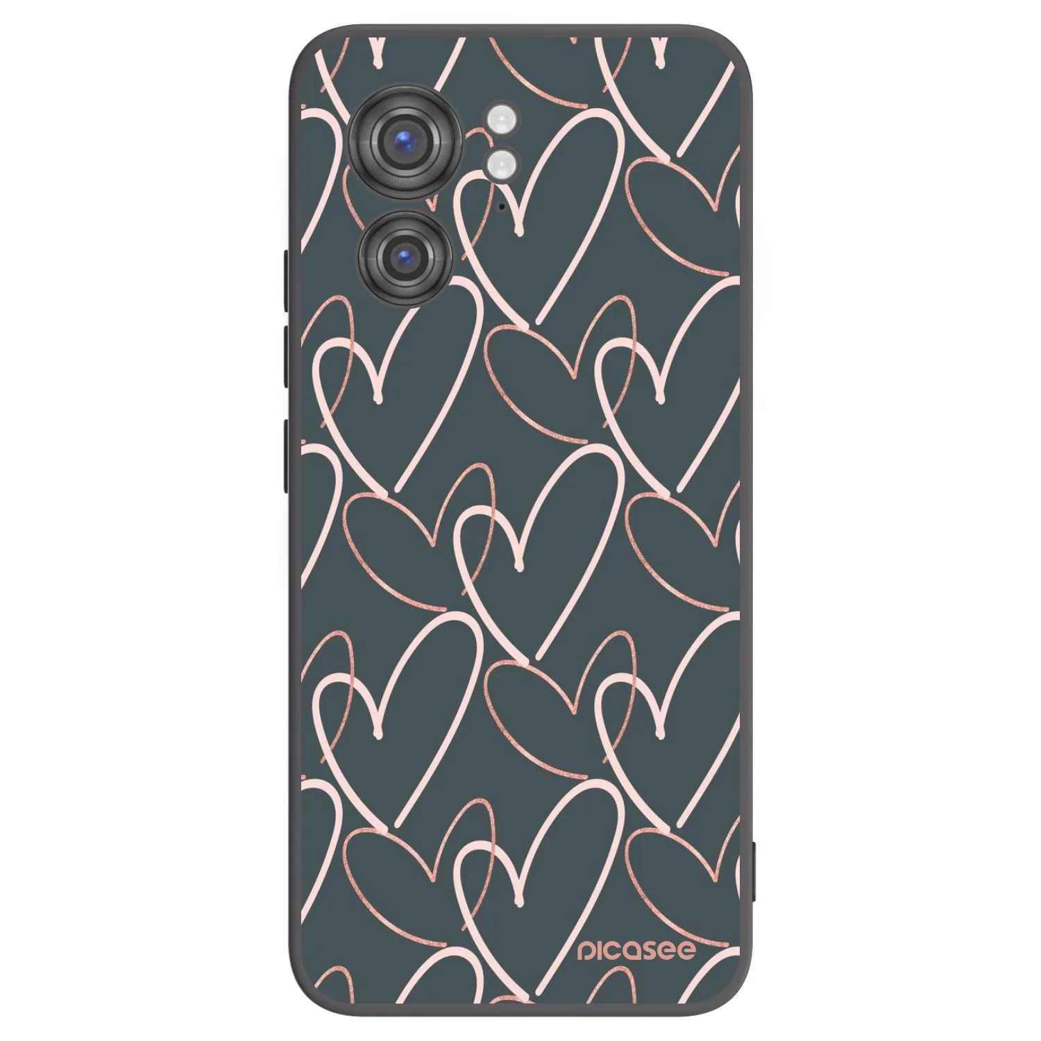 Picasee Μαύρη θήκη σιλικόνης για Motorola Edge 40 - Lots of love