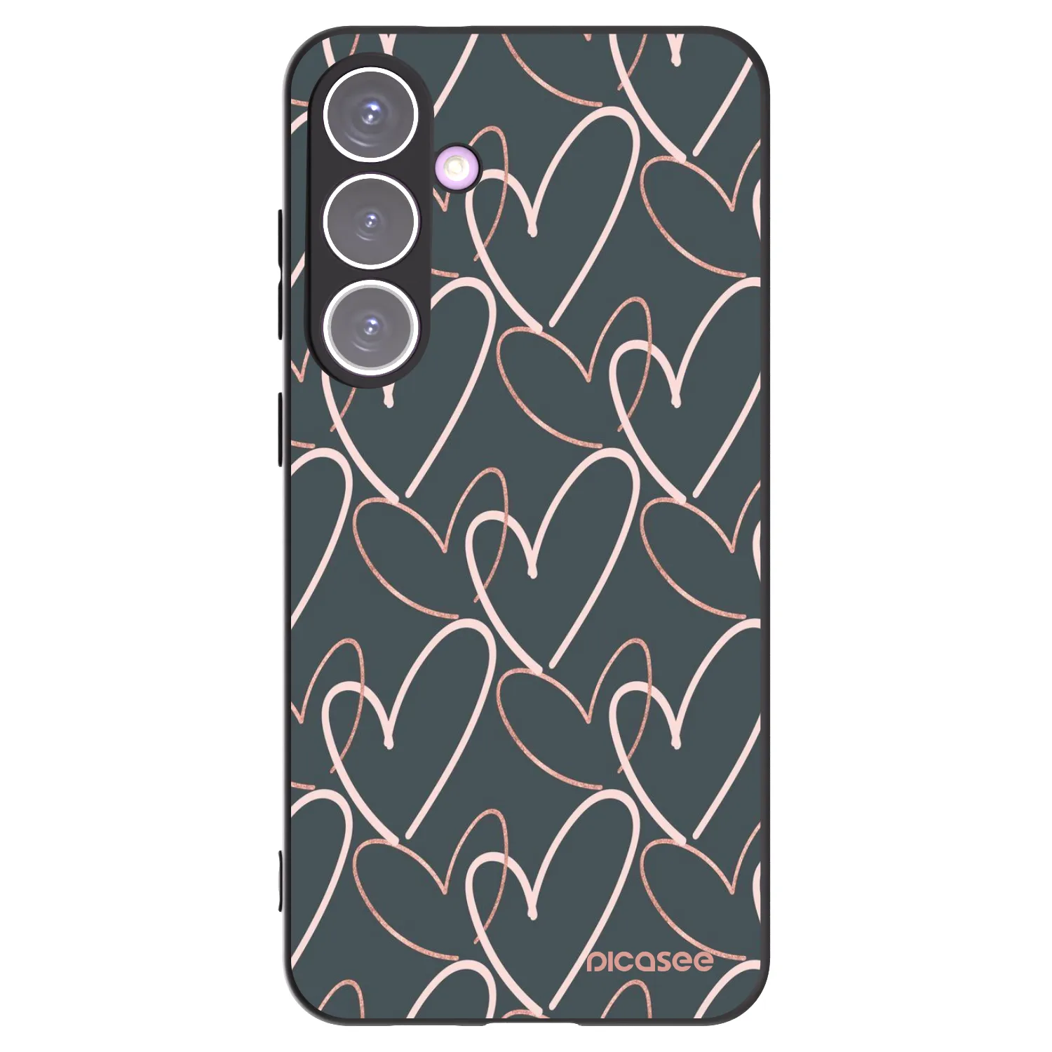 Picasee Μαύρη θήκη σιλικόνης για Samsung Galaxy S24+ S926B 5G - Lots of love
