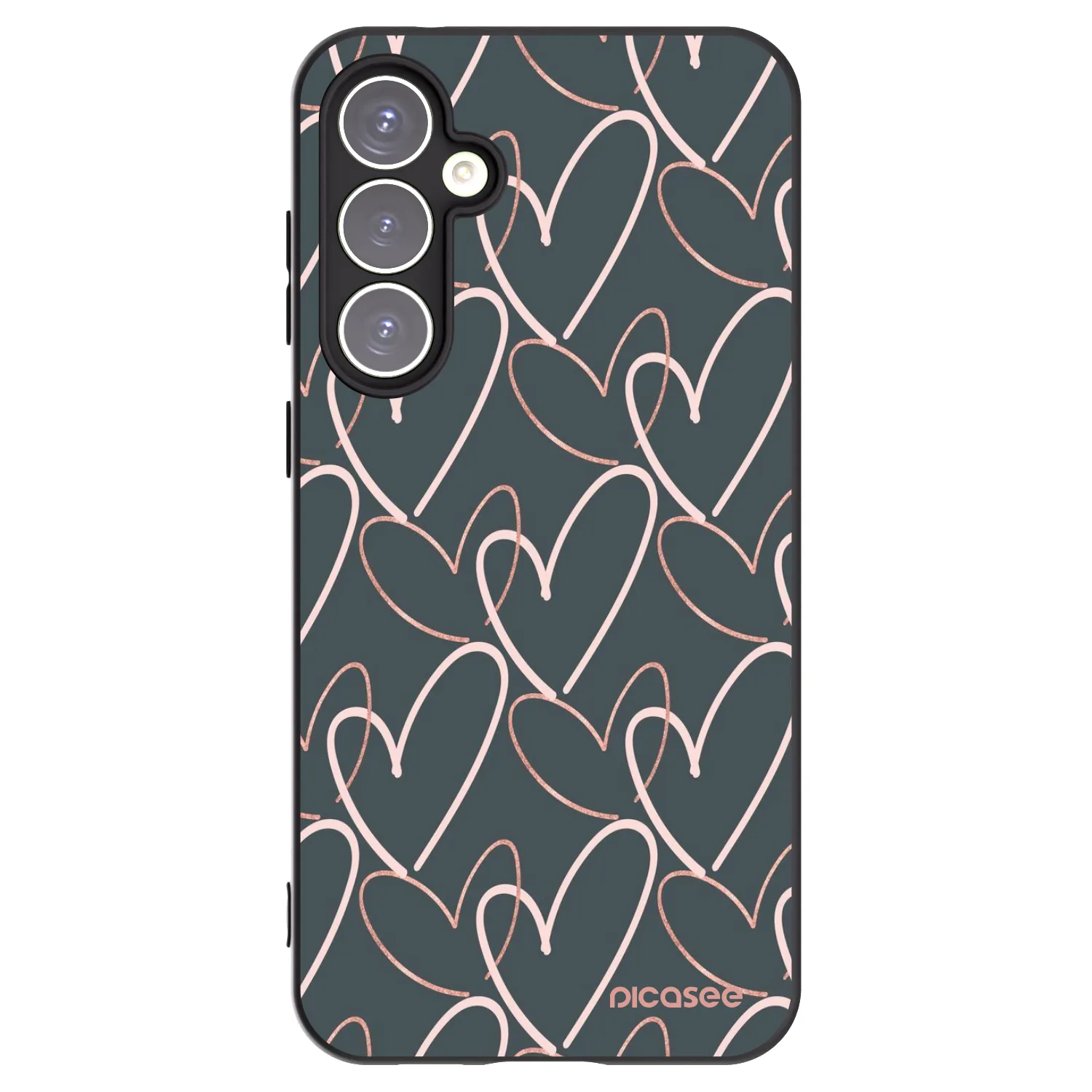 Picasee Μαύρη θήκη σιλικόνης για Samsung Galaxy S23 FE S711B - Lots of love