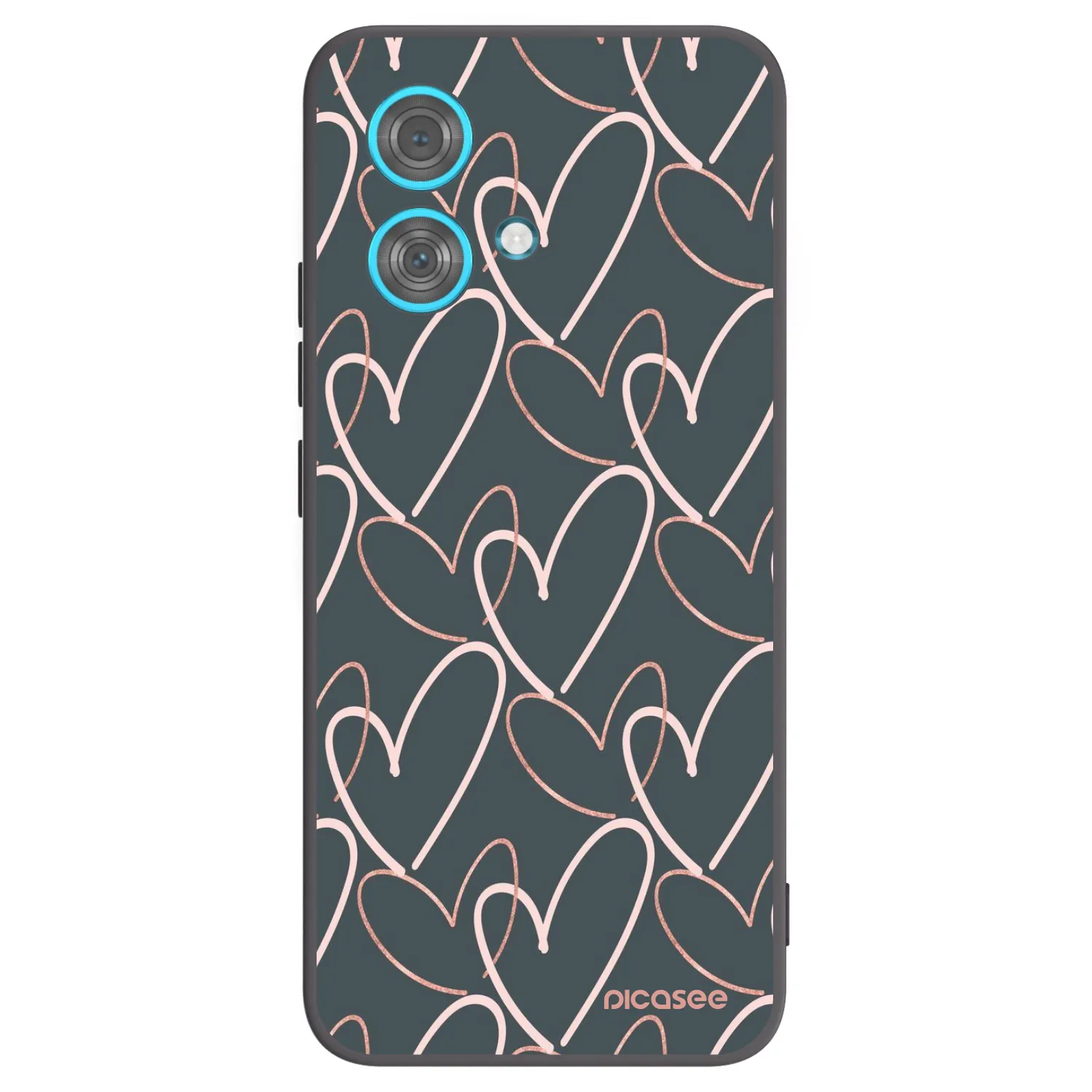 Picasee Μαύρη θήκη σιλικόνης για Motorola Edge 40 Neo - Lots of love