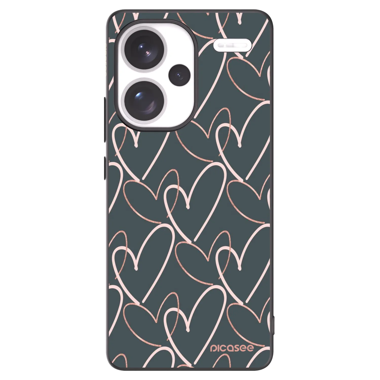 Picasee Μαύρη θήκη σιλικόνης για Xiaomi Redmi Note 13 Pro+ 5G - Lots of love