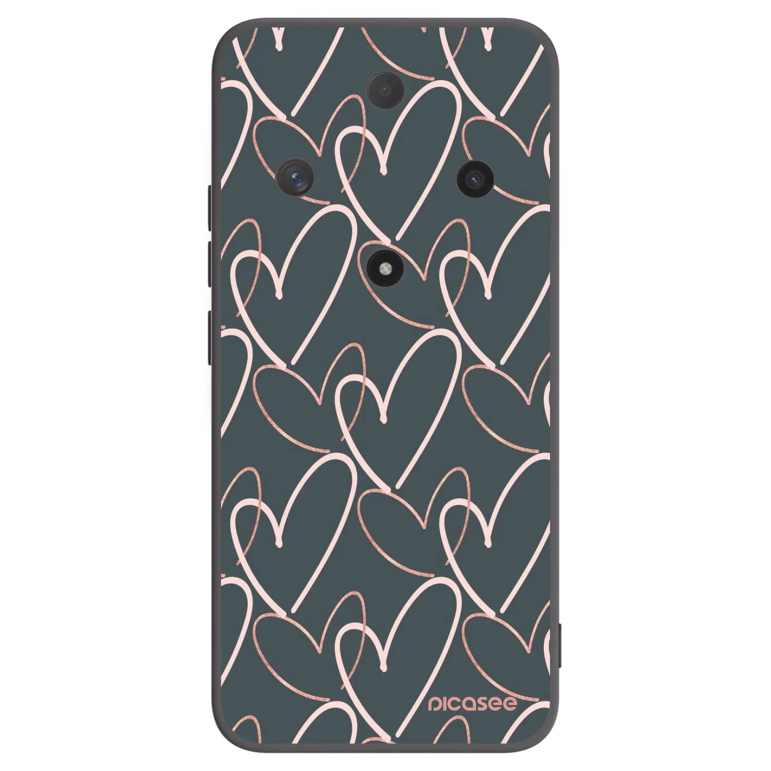 Picasee Μαύρη θήκη σιλικόνης για Honor Magic6 Lite 5G - Lots of love