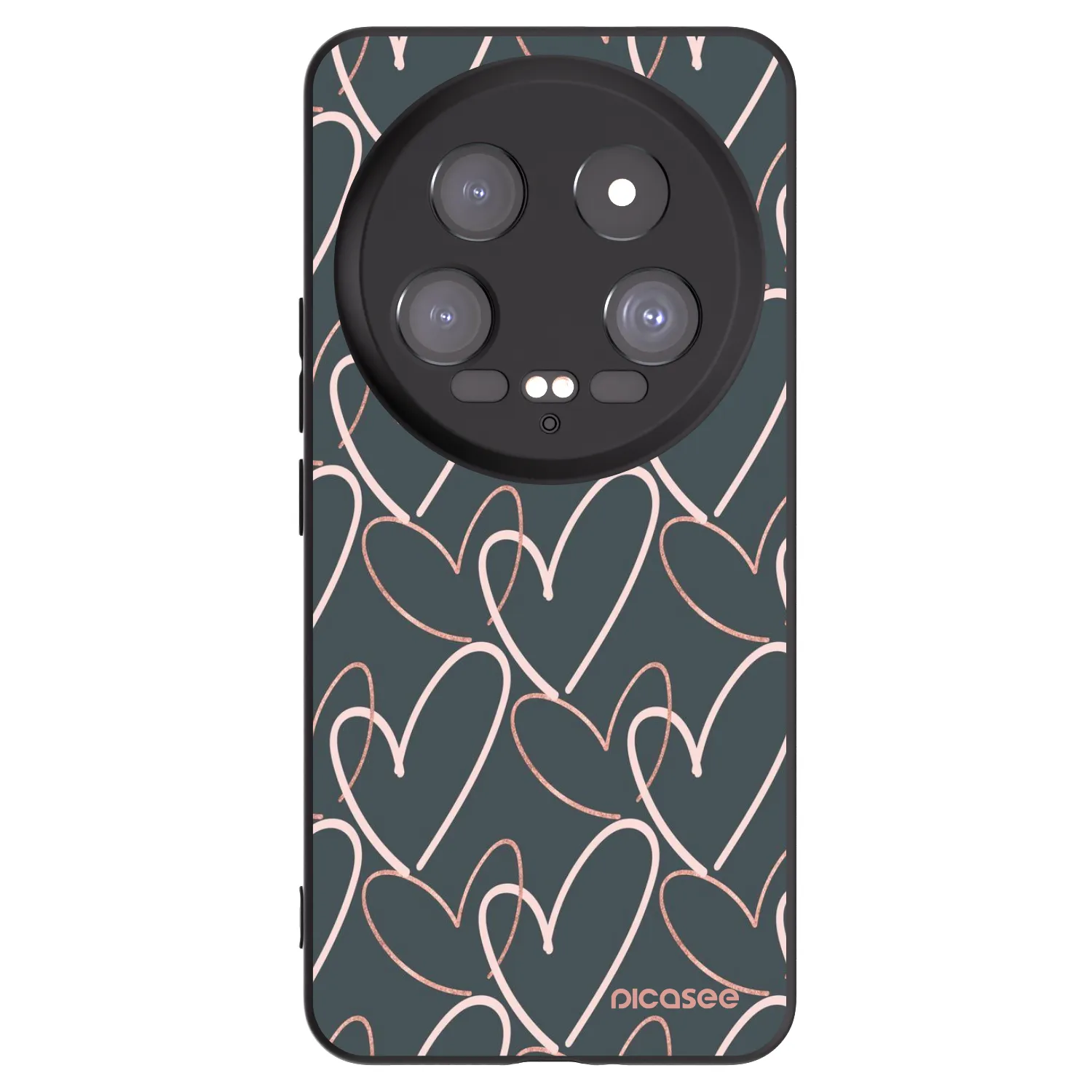 Picasee Μαύρη θήκη σιλικόνης για Xiaomi 14 Ultra - Lots of love