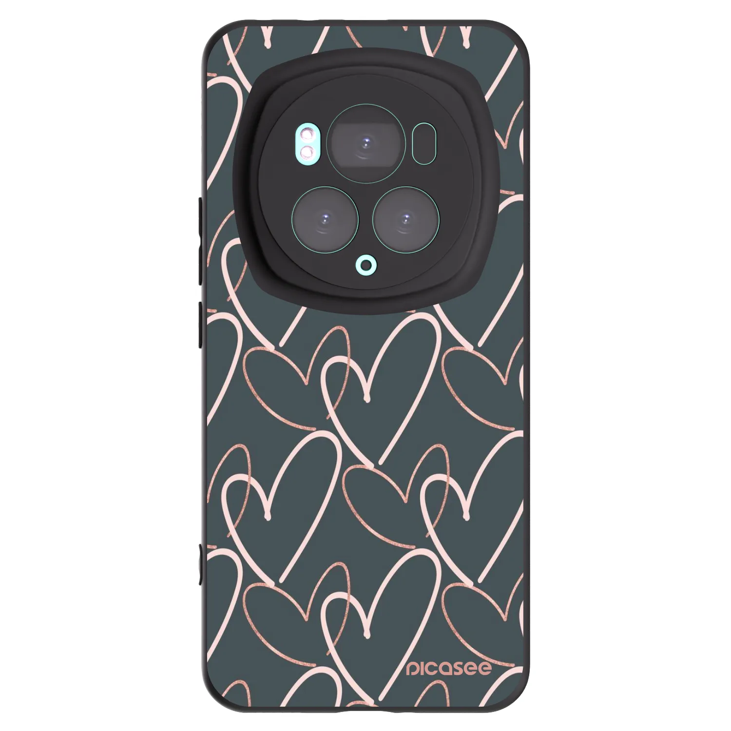 Picasee Μαύρη θήκη σιλικόνης για Honor Magic6 Pro - Lots of love