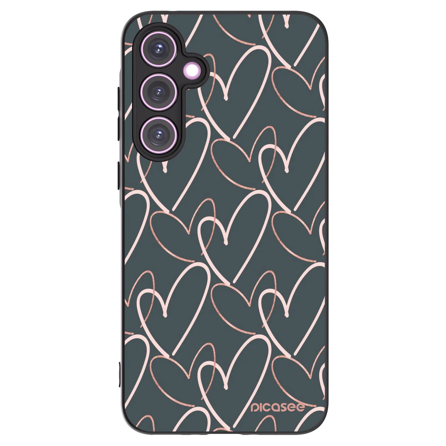 Picasee Μαύρη θήκη σιλικόνης για Samsung Galaxy A35 5G A356B - Lots of love