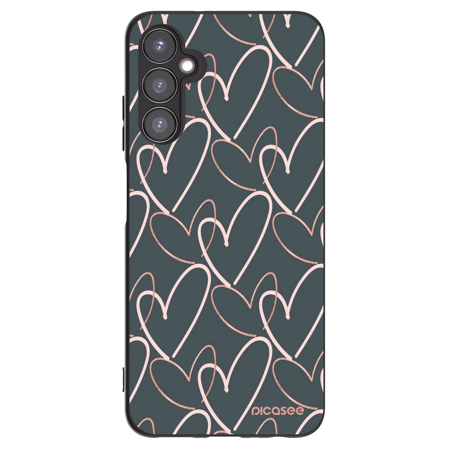 Picasee Μαύρη θήκη σιλικόνης για Samsung Galaxy A05s A057G - Lots of love
