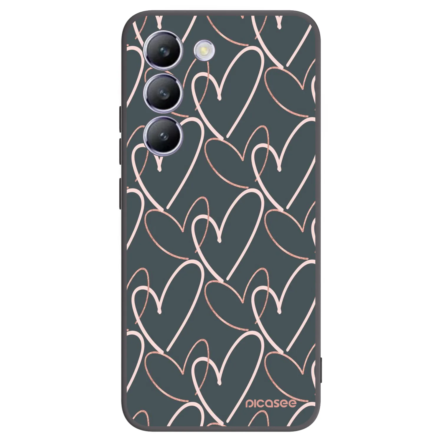 Picasee Μαύρη θήκη σιλικόνης για Vivo V40 SE 5G - Lots of love