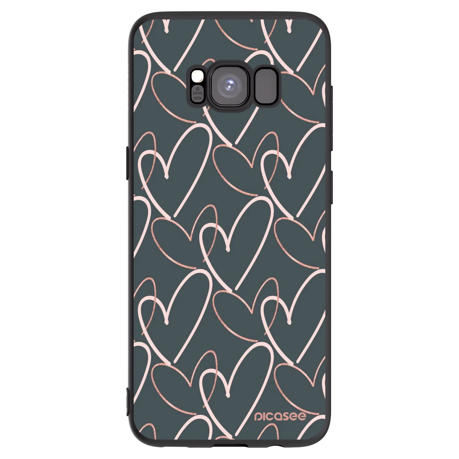 Picasee Μαύρη θήκη σιλικόνης για Samsung Galaxy S8 G950F - Lots of love