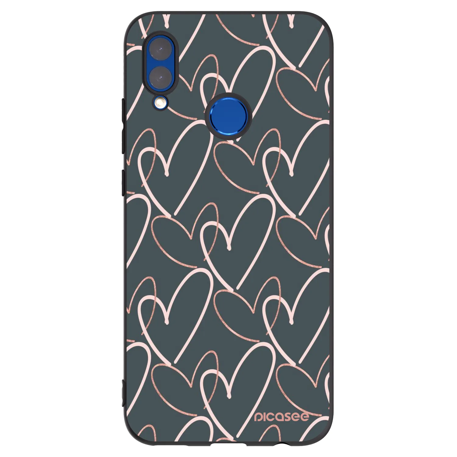 Picasee Μαύρη θήκη σιλικόνης για Huawei P Smart 2019 - Lots of love