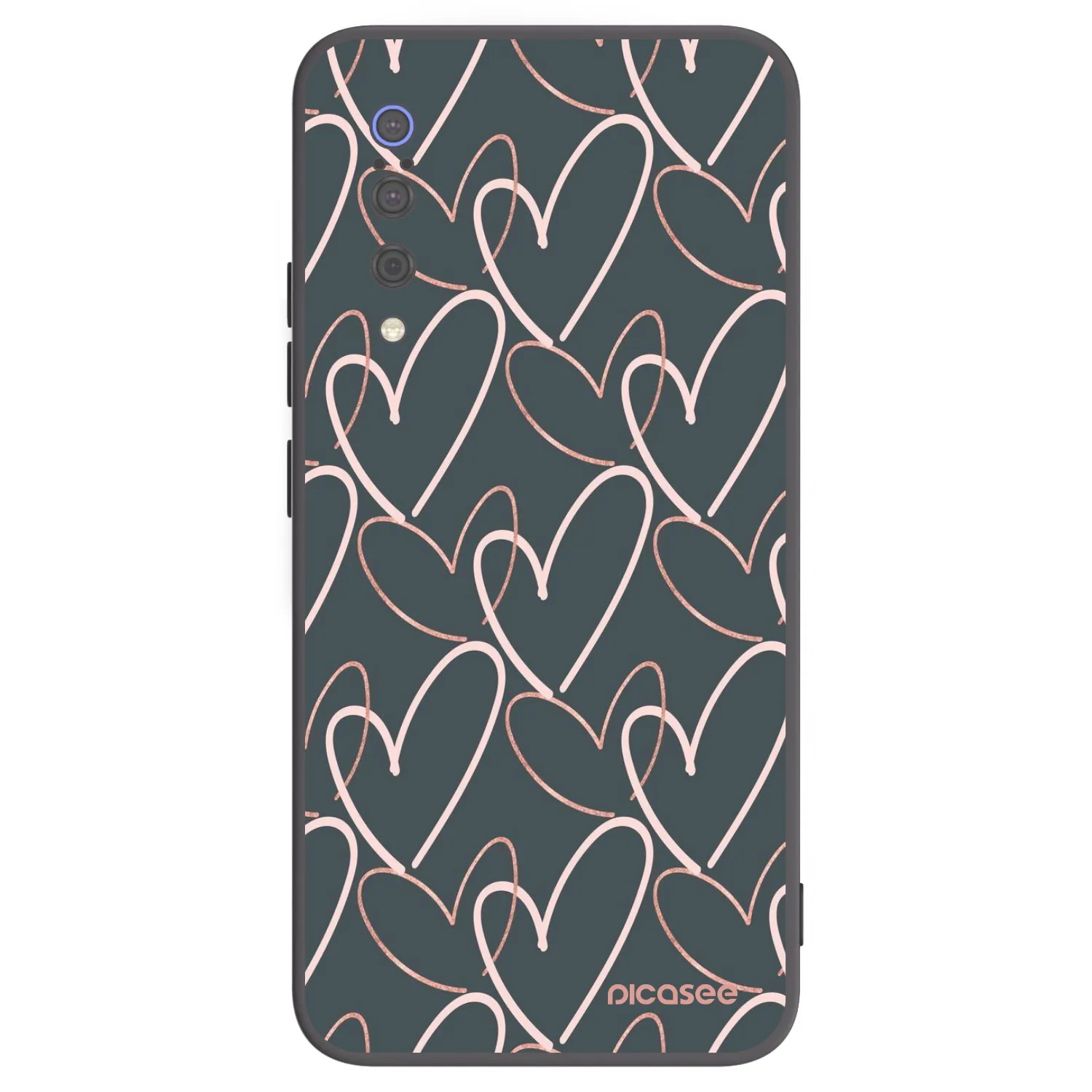 Picasee Μαύρη θήκη σιλικόνης για Xiaomi Mi 9 - Lots of love