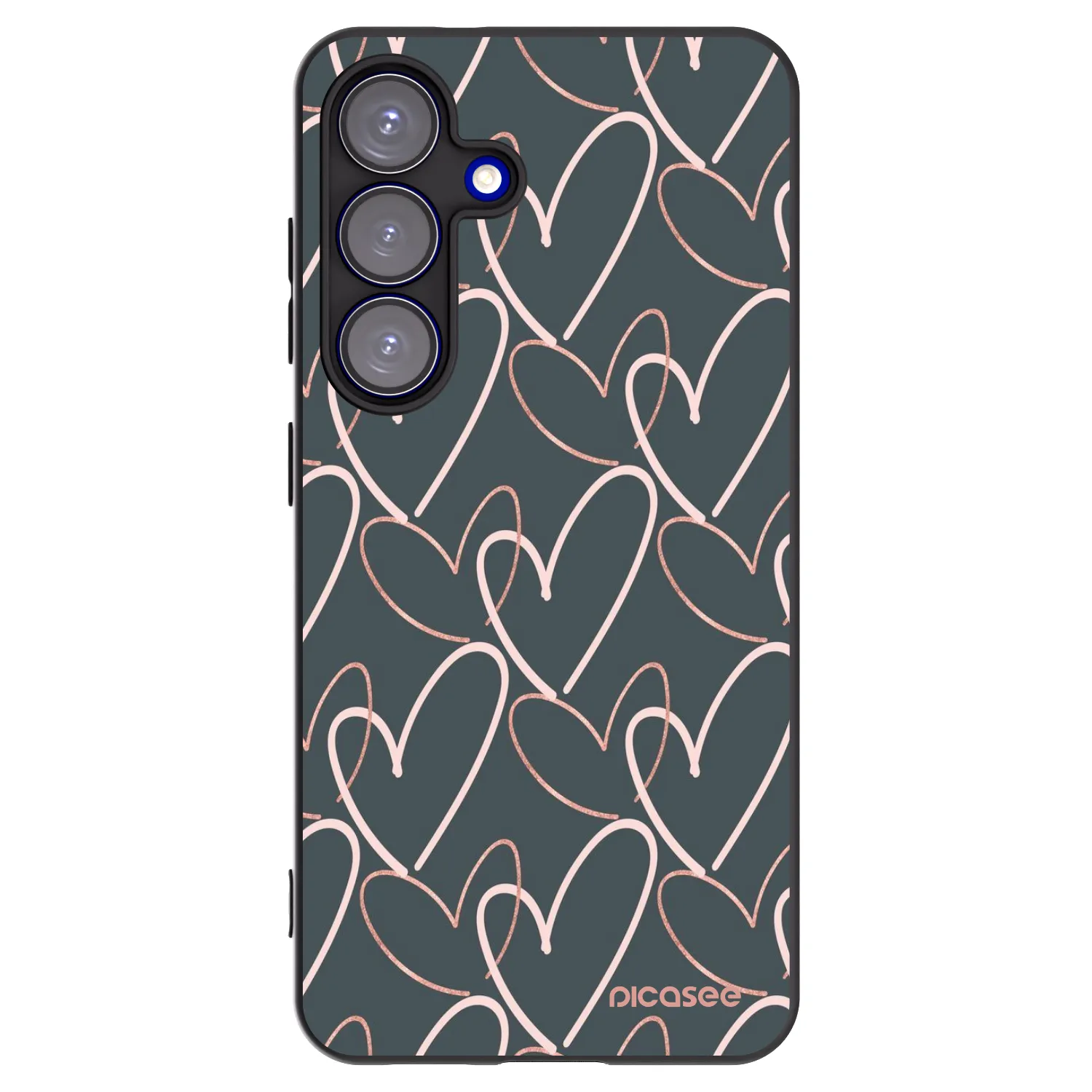 Picasee Μαύρη θήκη σιλικόνης για Samsung Galaxy S25 5G - Lots of love