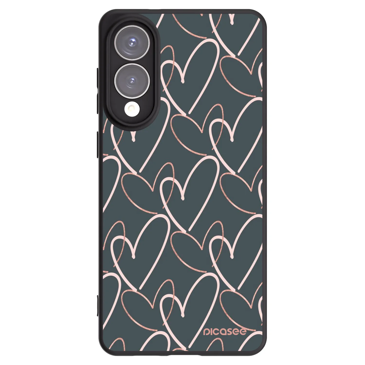 Picasee Μαύρη θήκη σιλικόνης για Samsung Galaxy S25 Edge 5G - Lots of love
