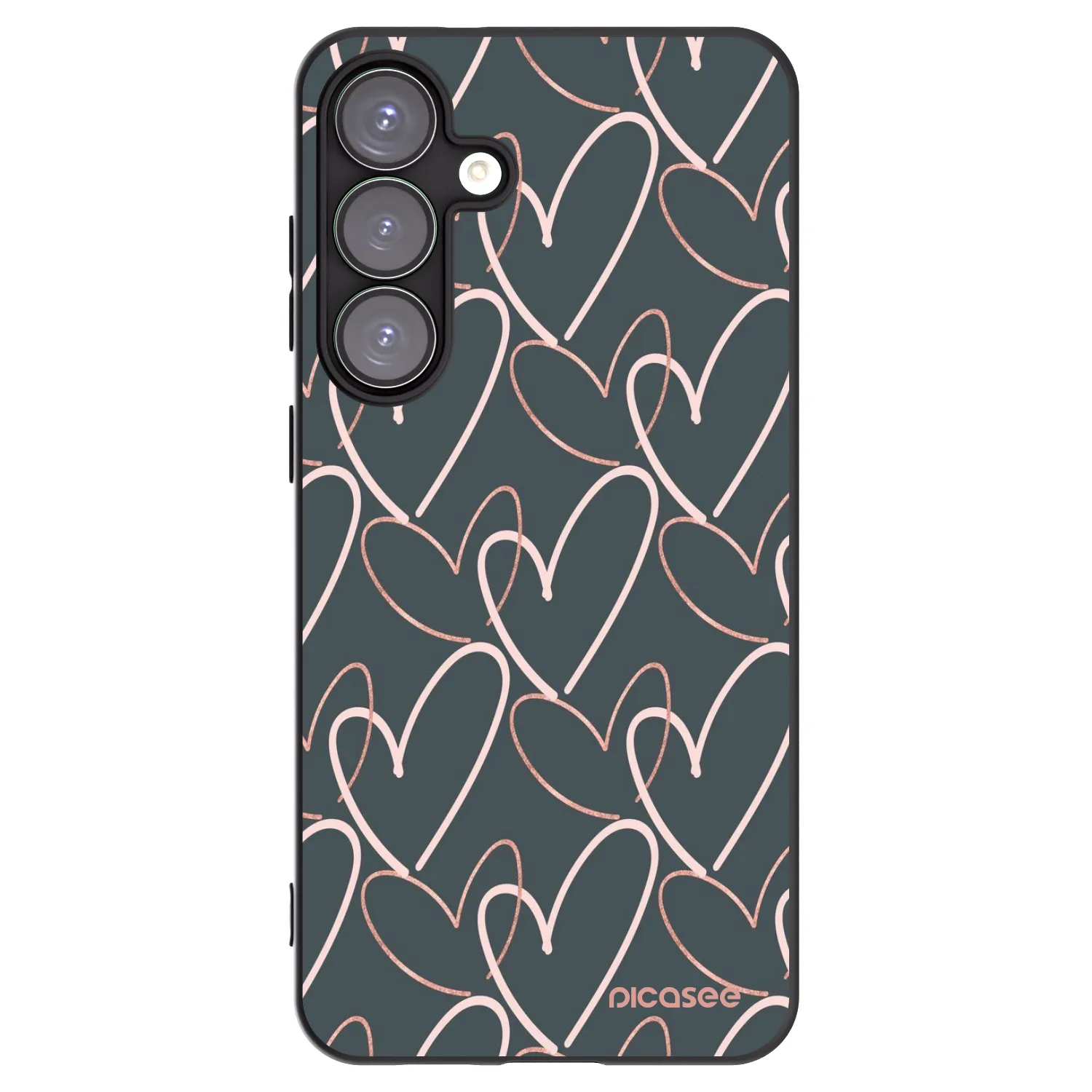 Picasee Μαύρη θήκη σιλικόνης για Samsung Galaxy S25+ 5G - Lots of love