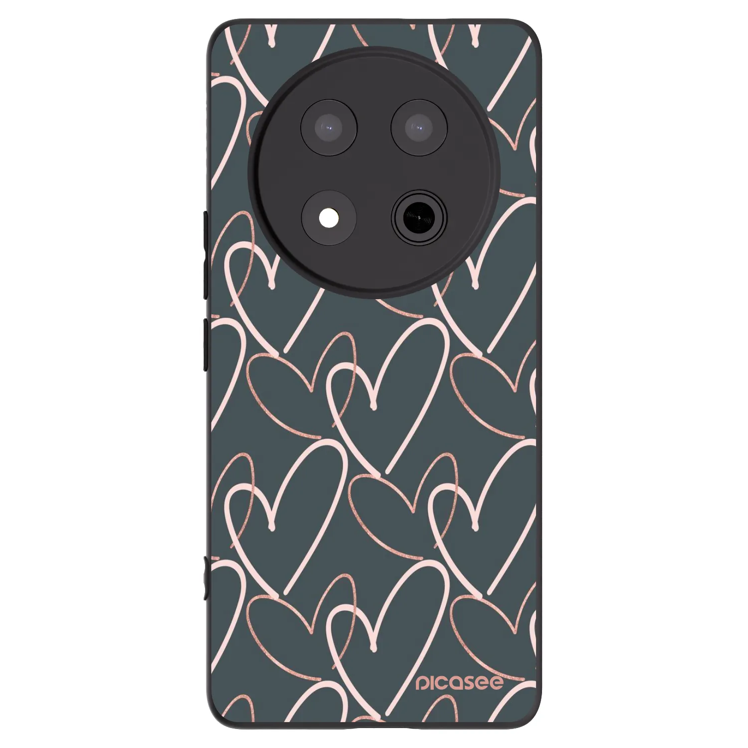 Picasee Μαύρη θήκη σιλικόνης για Honor Magic7 Lite 5G - Lots of love