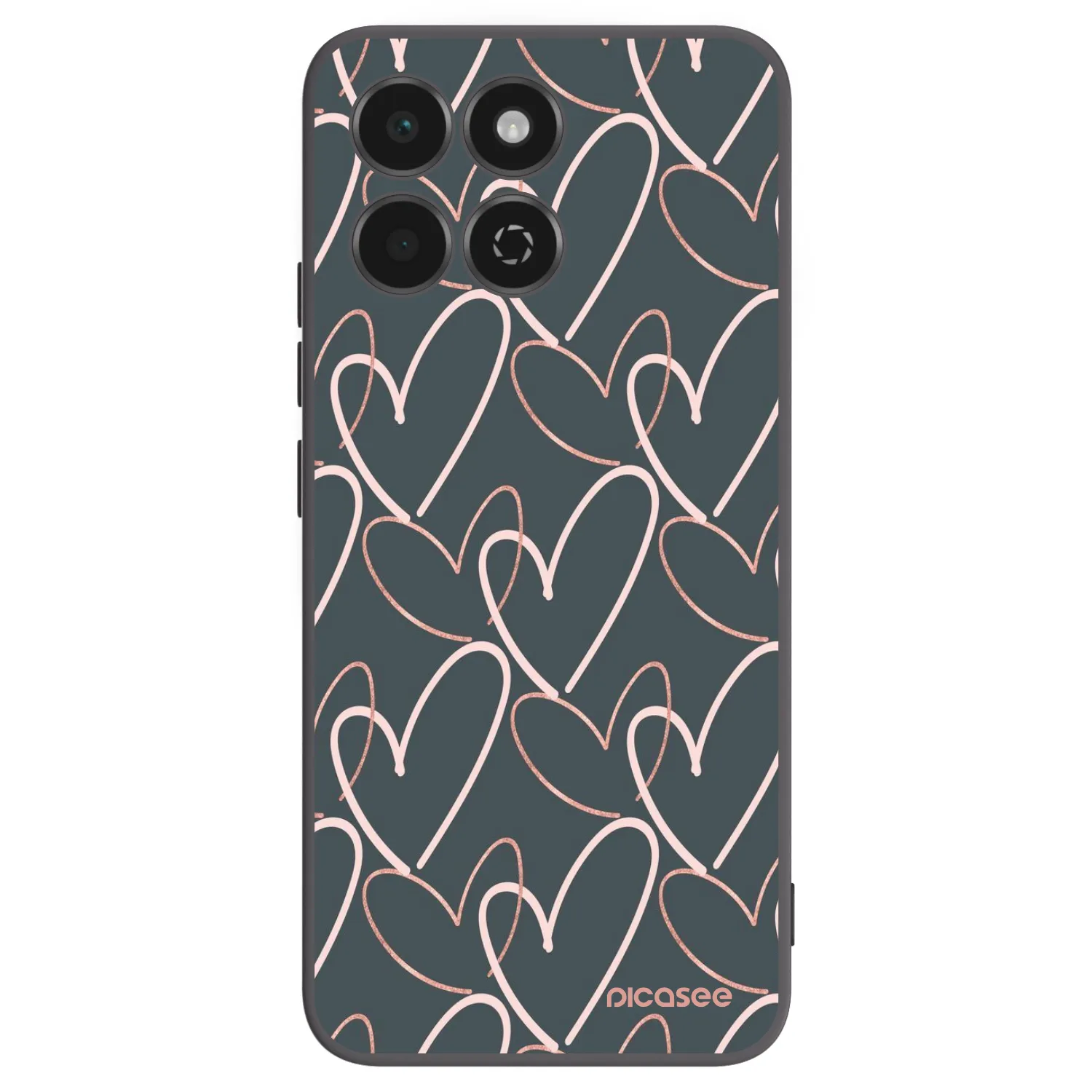 Picasee Μαύρη θήκη σιλικόνης για Honor 200 Smart 5G - Lots of love