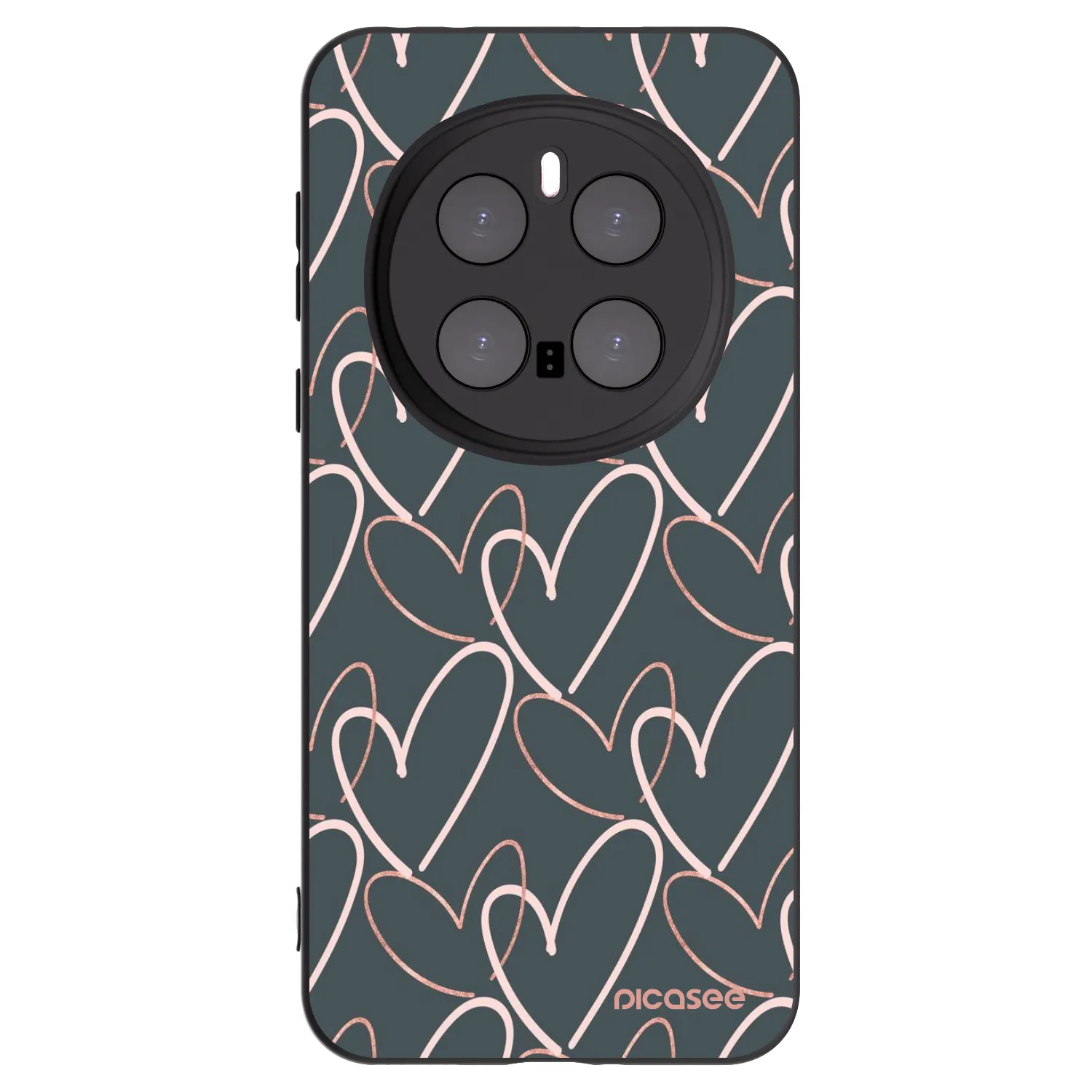 Picasee Μαύρη θήκη σιλικόνης για Honor Magic7 Pro 5G - Lots of love